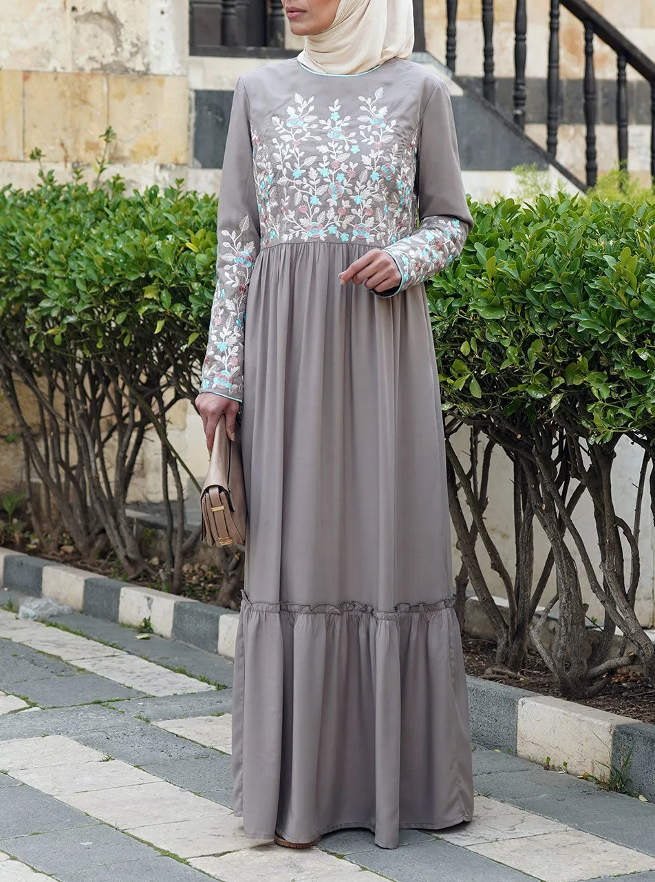 Abaya Gown with Ruffles