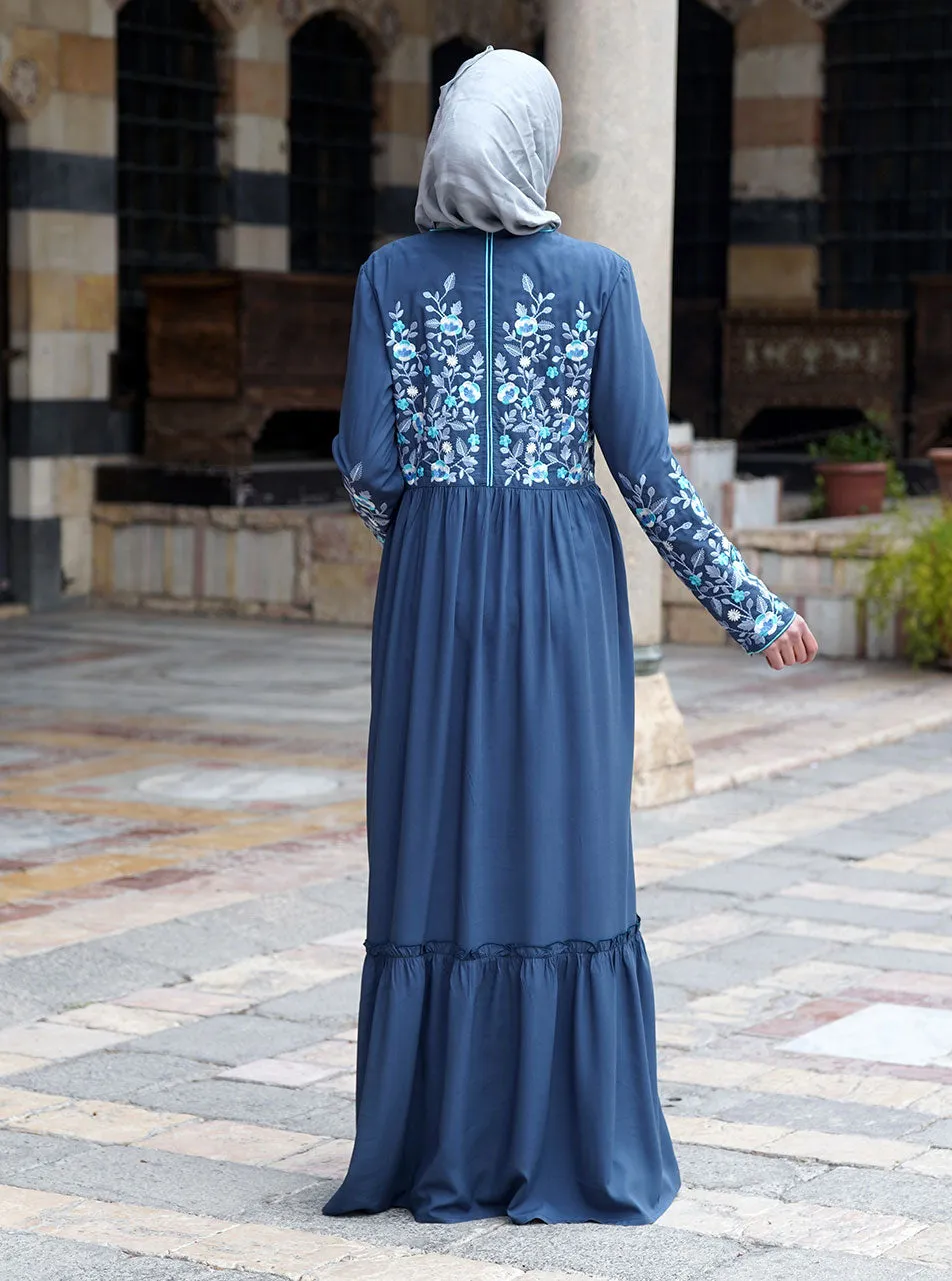 Abaya Gown with Ruffles