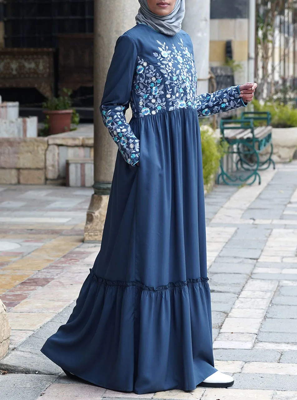 Abaya Gown with Ruffles