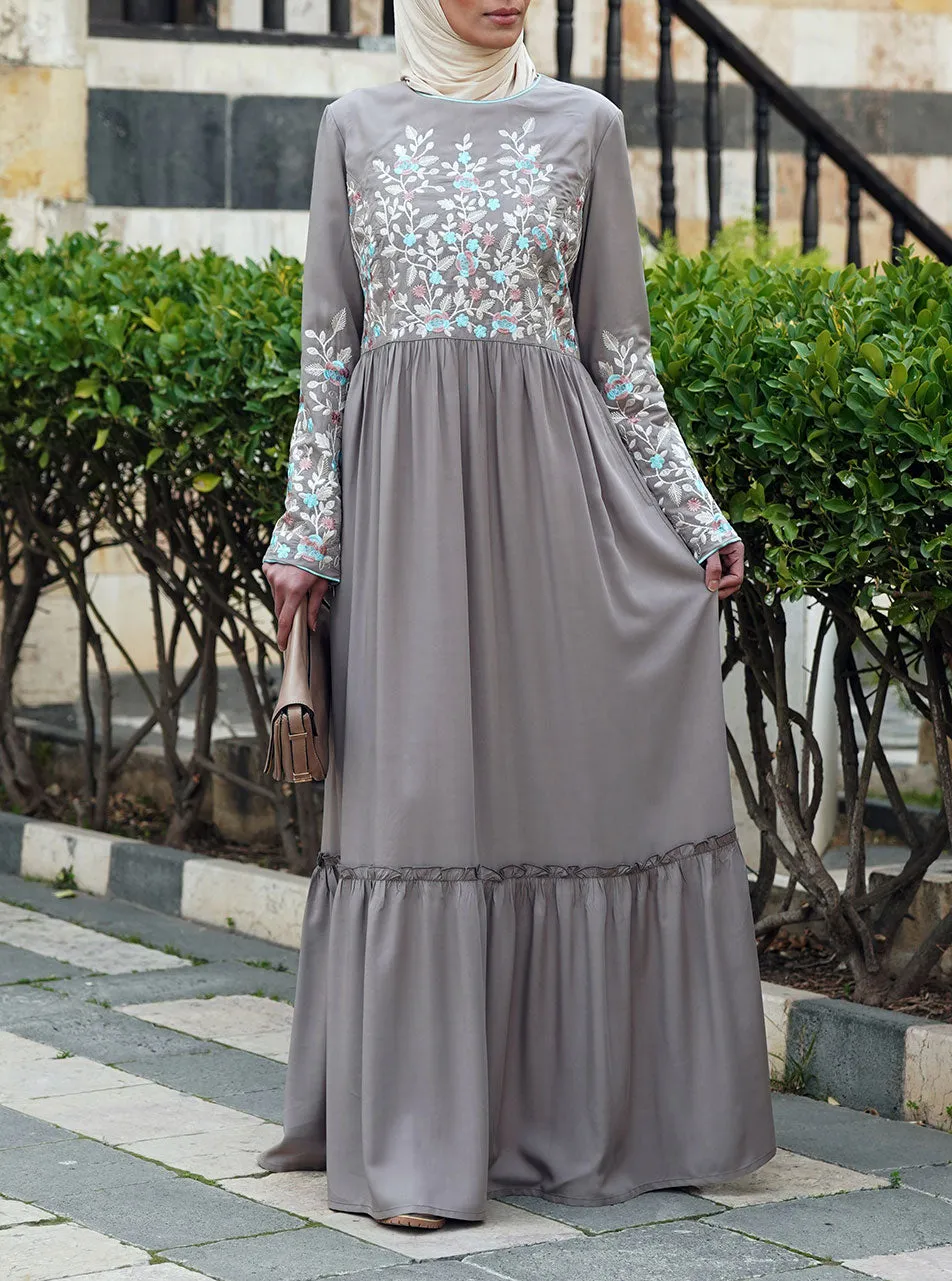 Abaya Gown with Ruffles