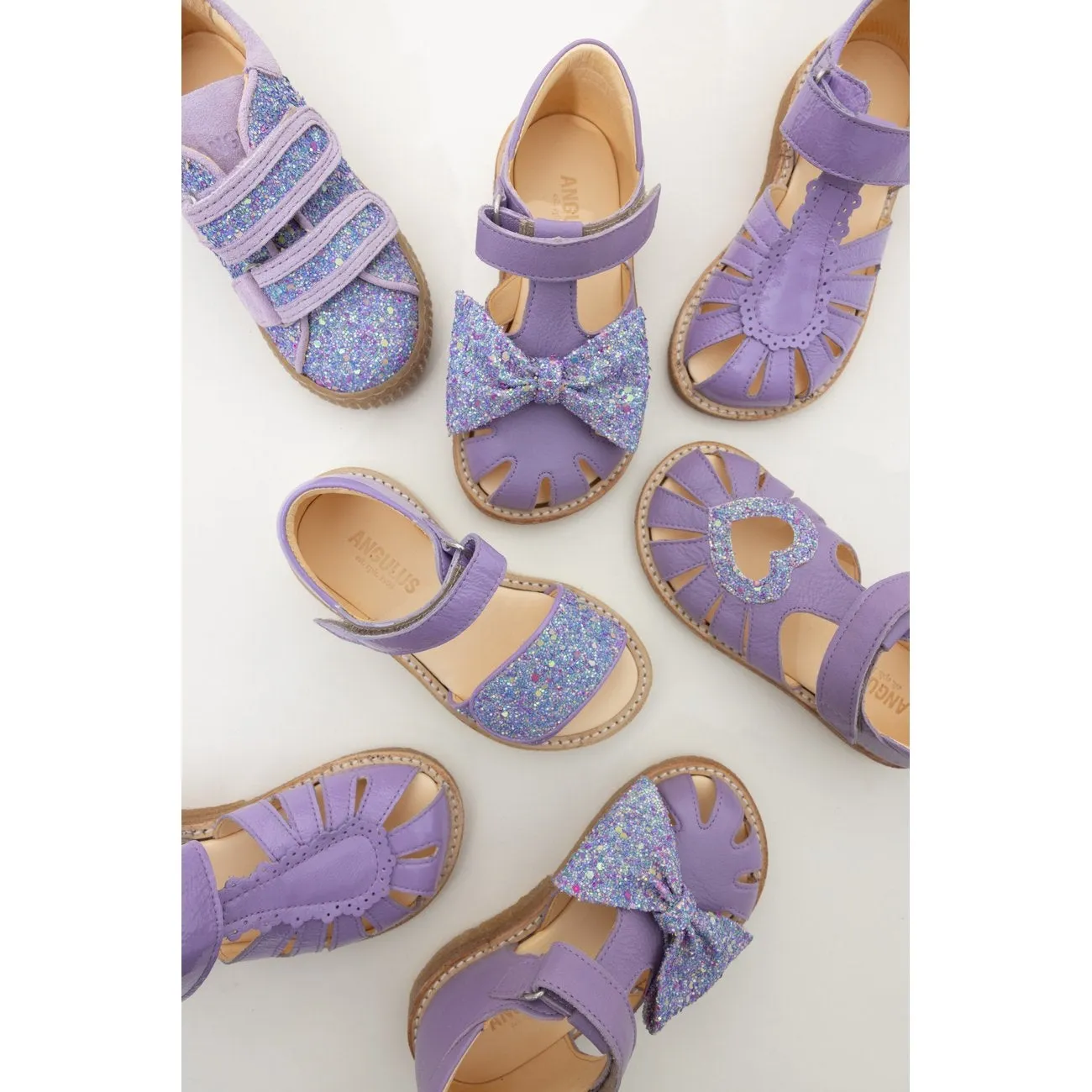 Angulus Sandals Lilac/Confetti Glitter