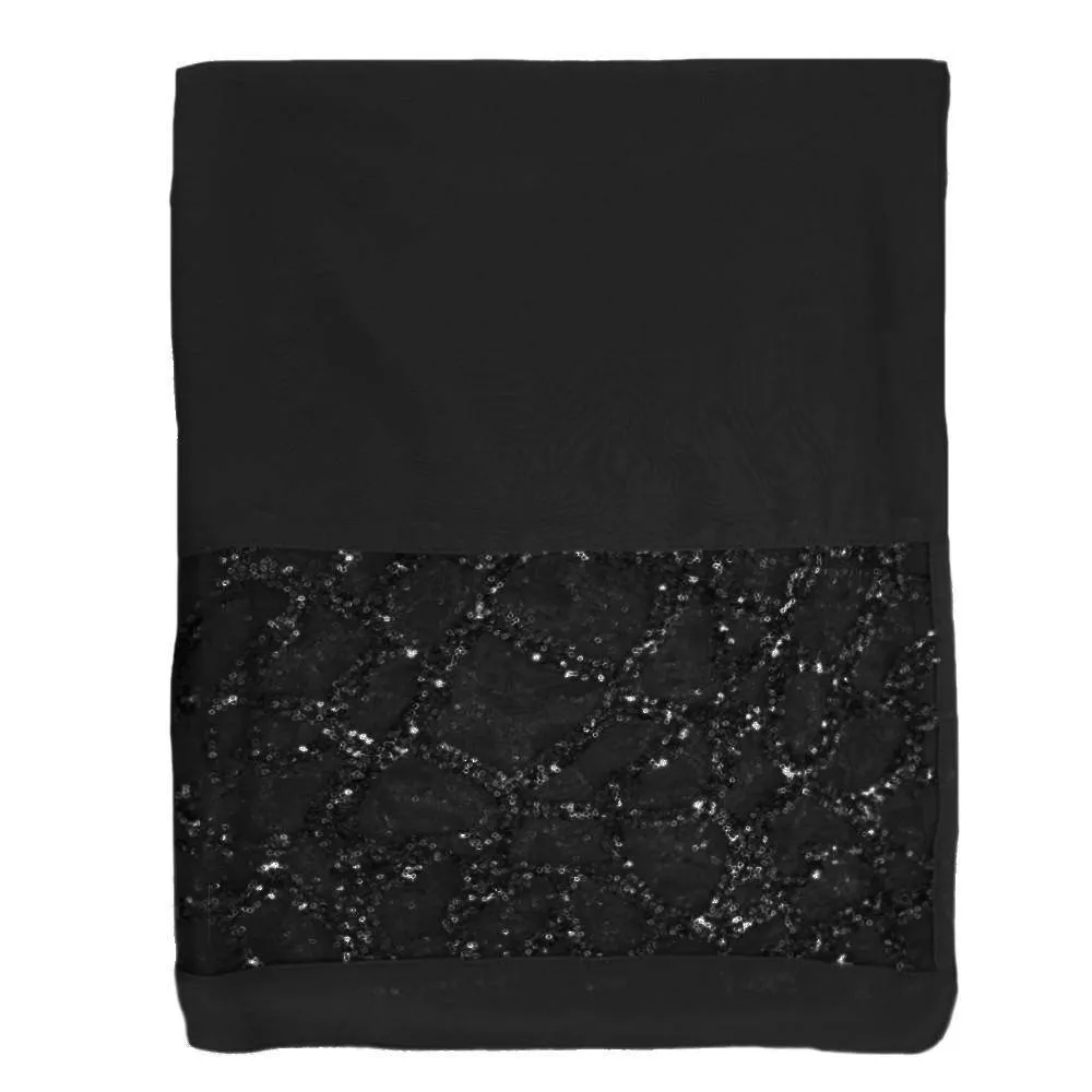 Black Mesh & Sequin Evening Wrap