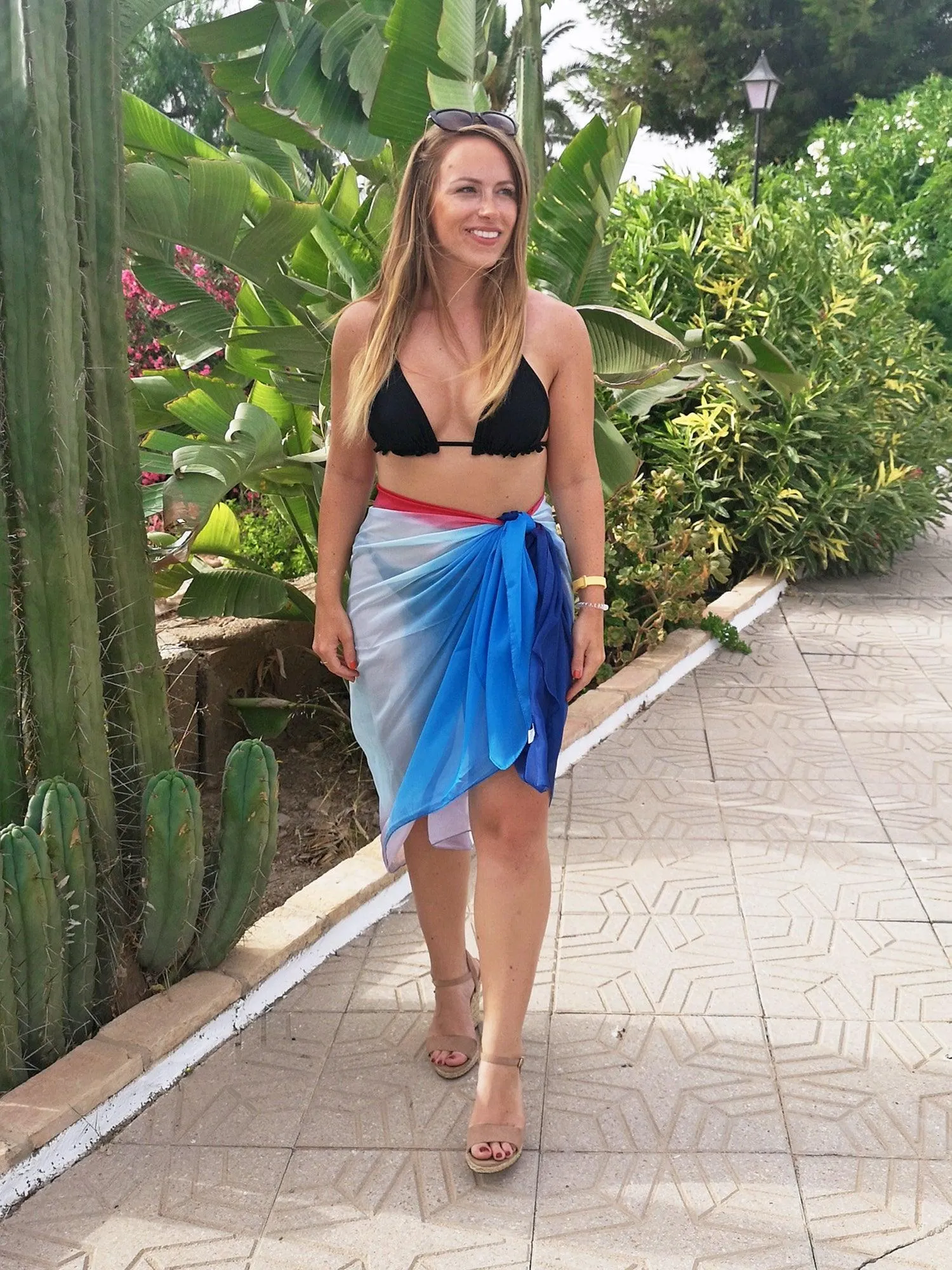 Blue Ombre Chiffon Sarong