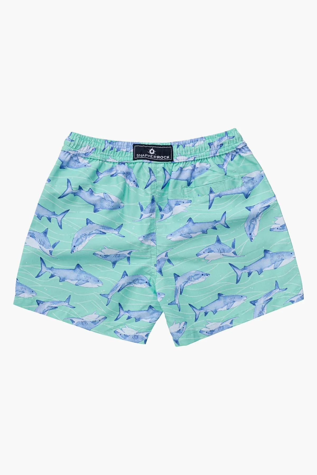 Boys Swim Snapper Rock Minty Shark Volley Board Shorts