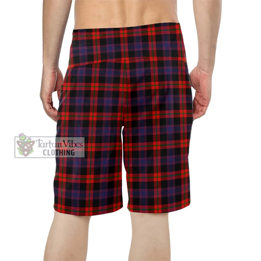 Broun Modern Tartan Men's Board Shorts