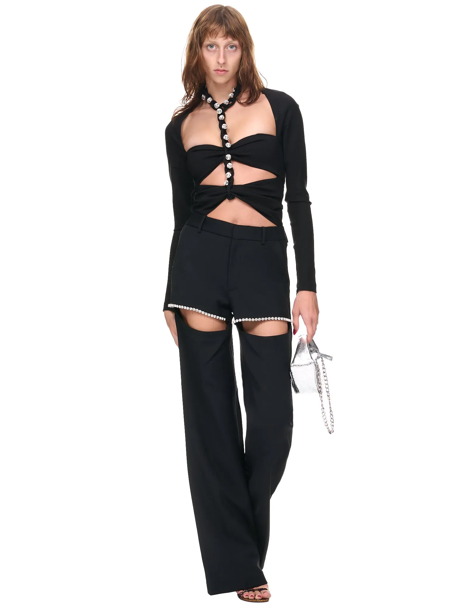 Chain Link Bodysuit (2301JS03184-BLACK)