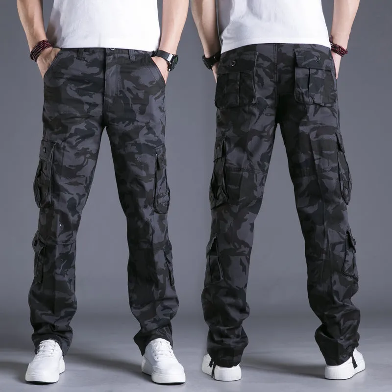 Cotton Multi-pocket Camouflage Cargo Pants