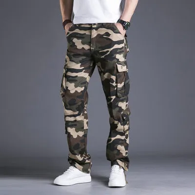 Cotton Multi-pocket Camouflage Cargo Pants