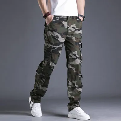 Cotton Multi-pocket Camouflage Cargo Pants