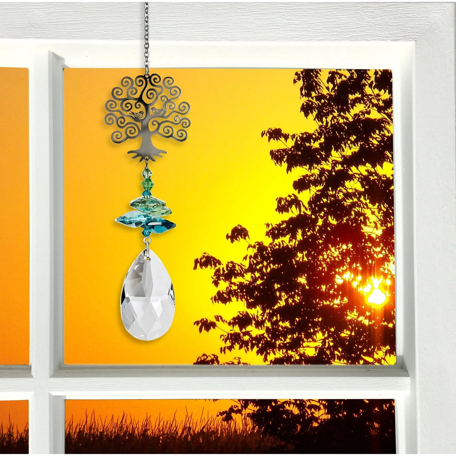 Crystal Fantasy Suncatcher - Large, Tree of Life