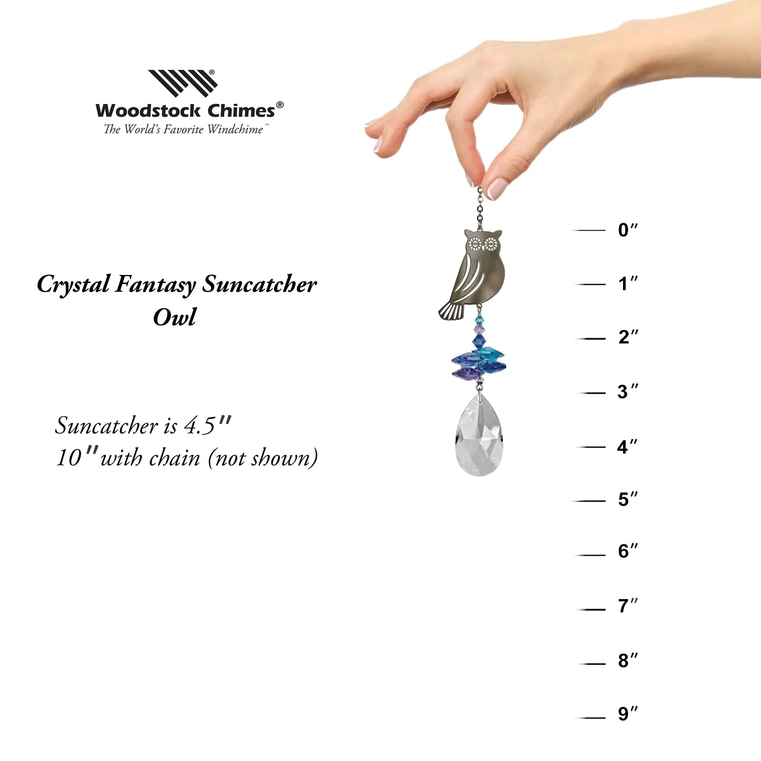 Crystal Fantasy Suncatcher - Owl