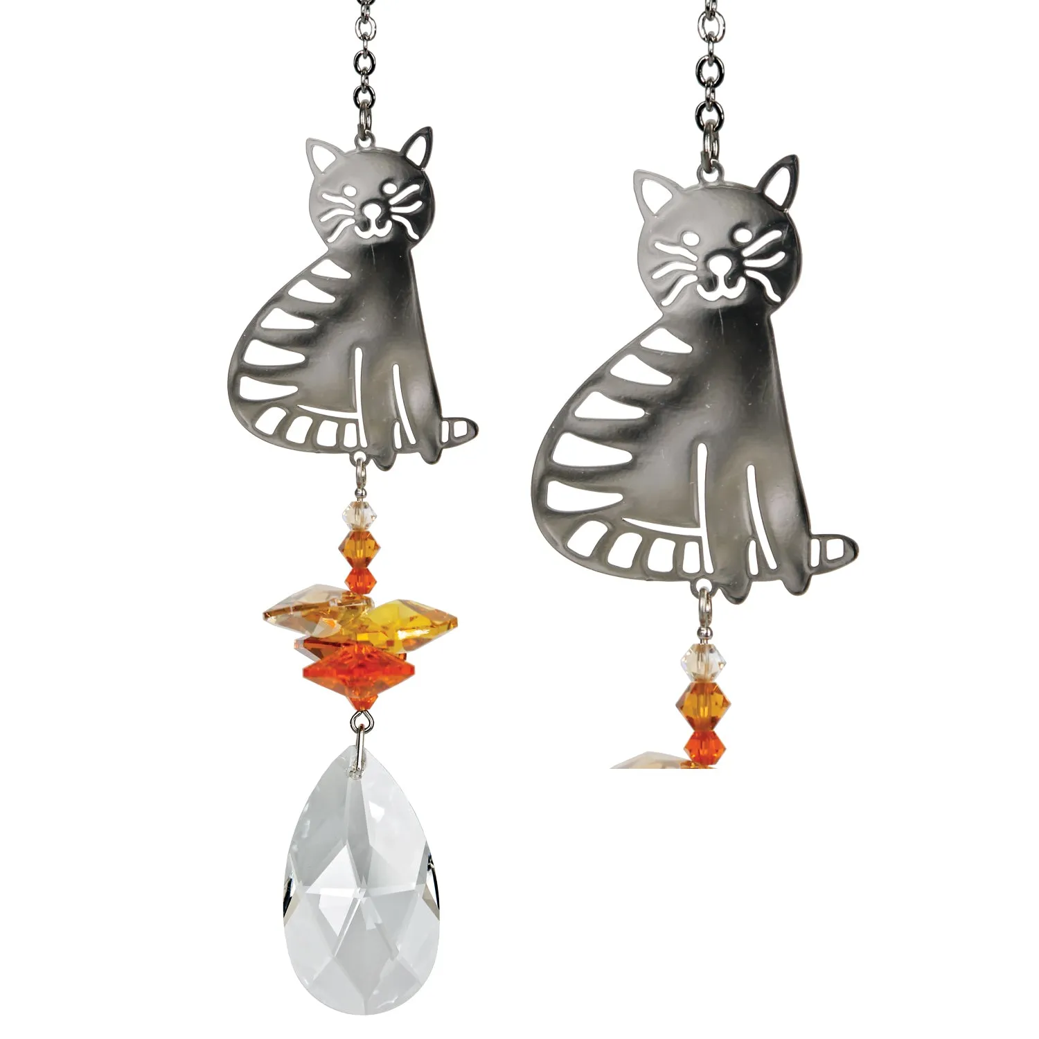 Crystal Fantasy Suncatcher - Tabby Cat