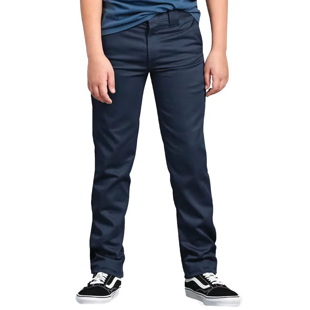 Dickies - Skinny Fit Straight Leg Youth Pants Dark Navy