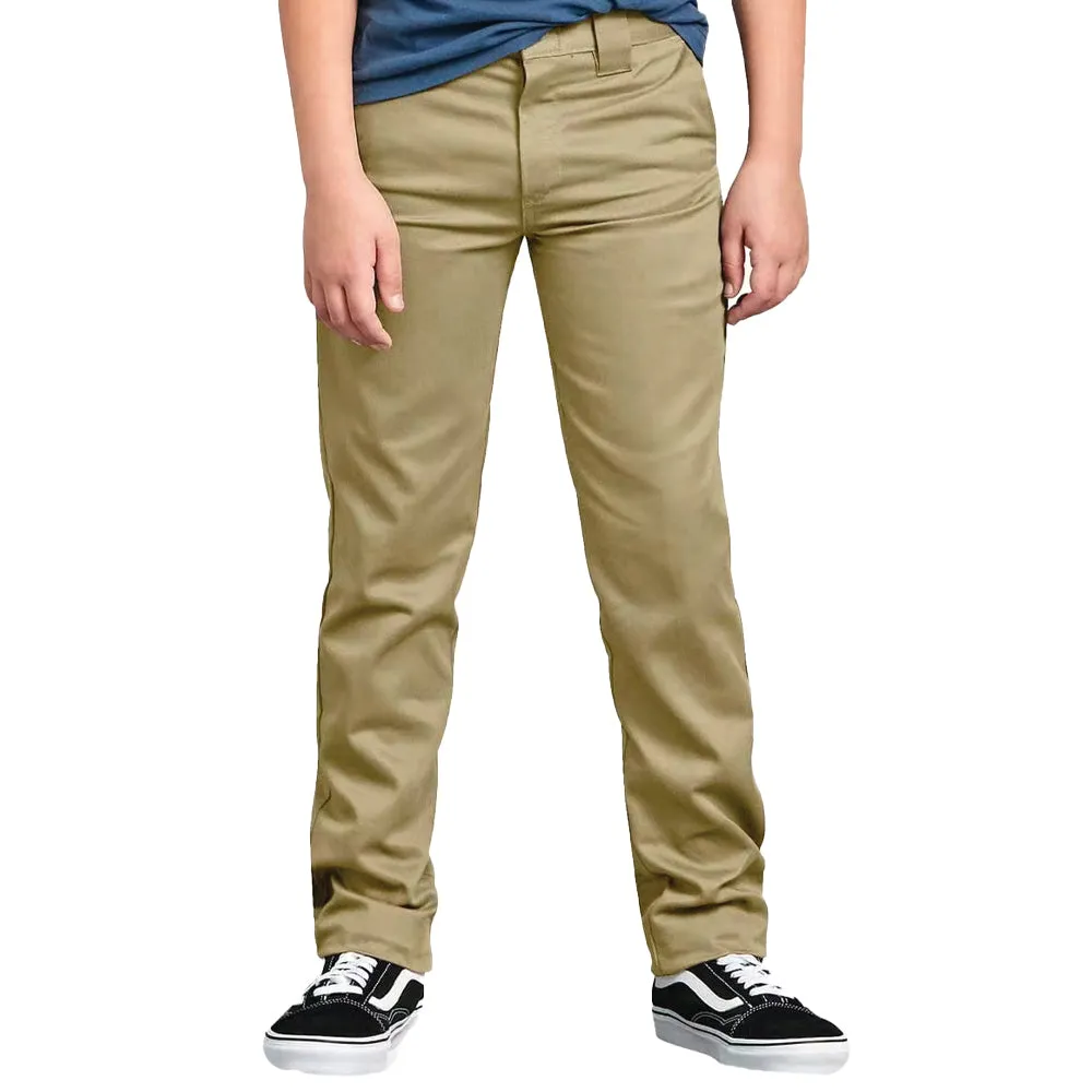 Dickies - Skinny Fit Straight Leg Youth Pants Khaki