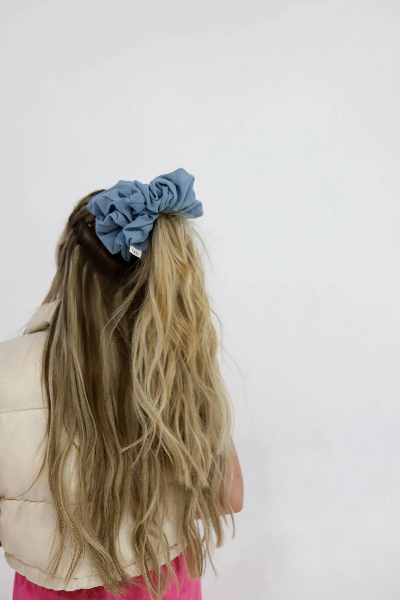 DUSTY BLUE JUMBO SCRUNCHIE