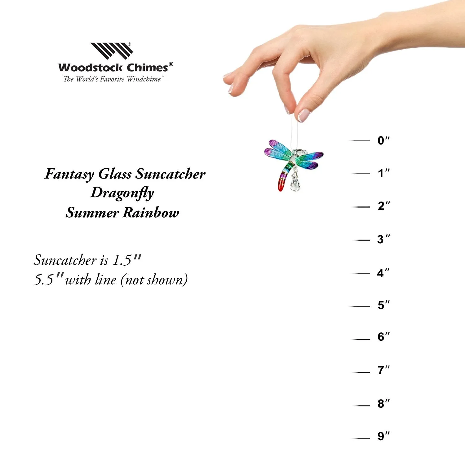 Fantasy Glass Suncatcher - Dragonfly, Summer Rainbow