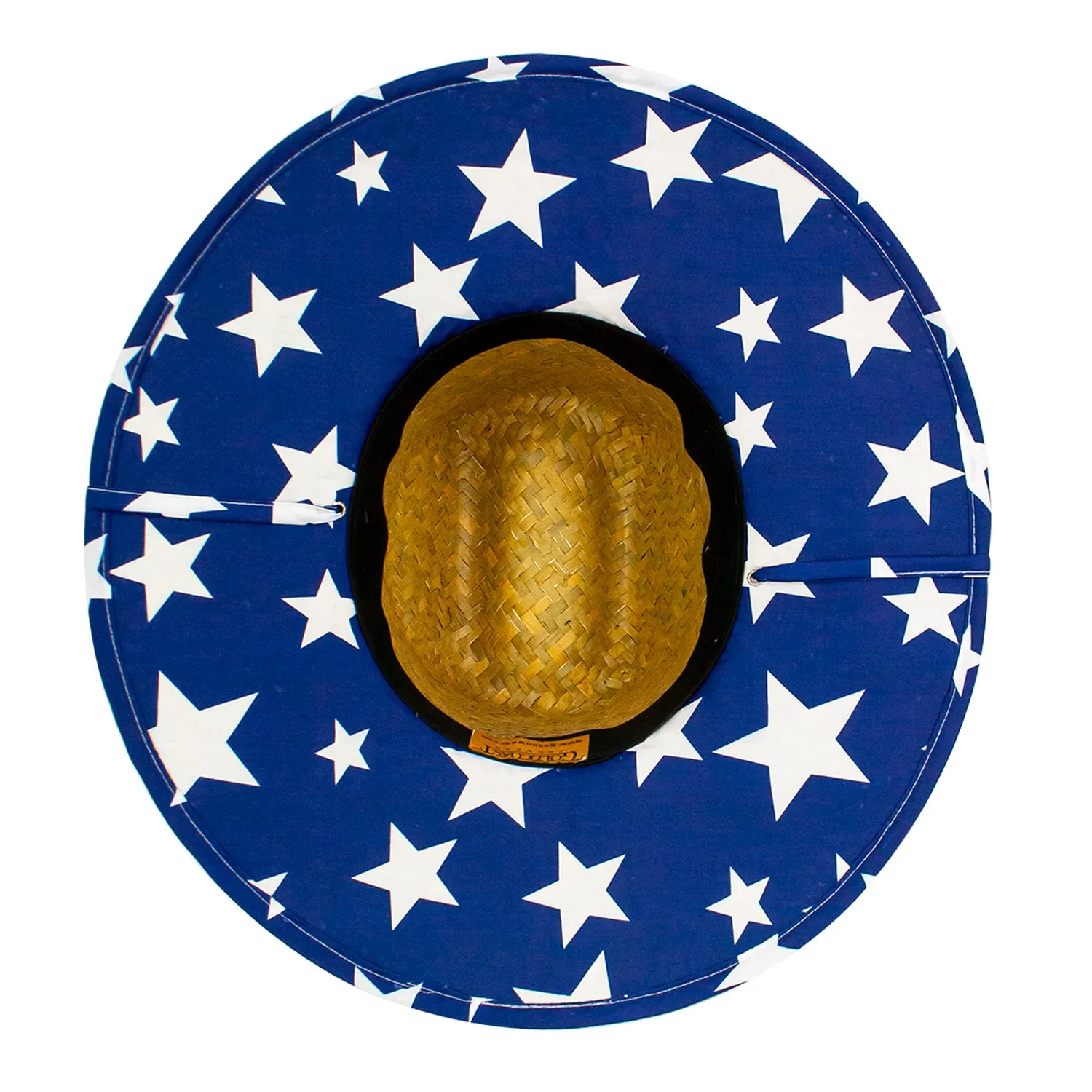 Goldcoast Blue Star Straw Lifeguard Hat GCB3329