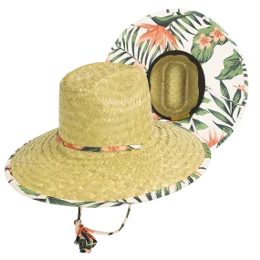 Goldcoast Kenny Green Leaf UB Straw Lifeguard Hat GCB4059