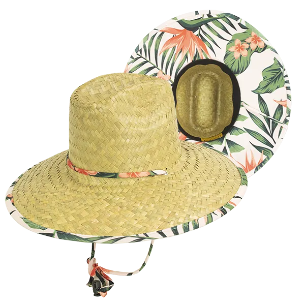 Goldcoast Kenny Green Leaf UB Straw Lifeguard Hat GCB4059