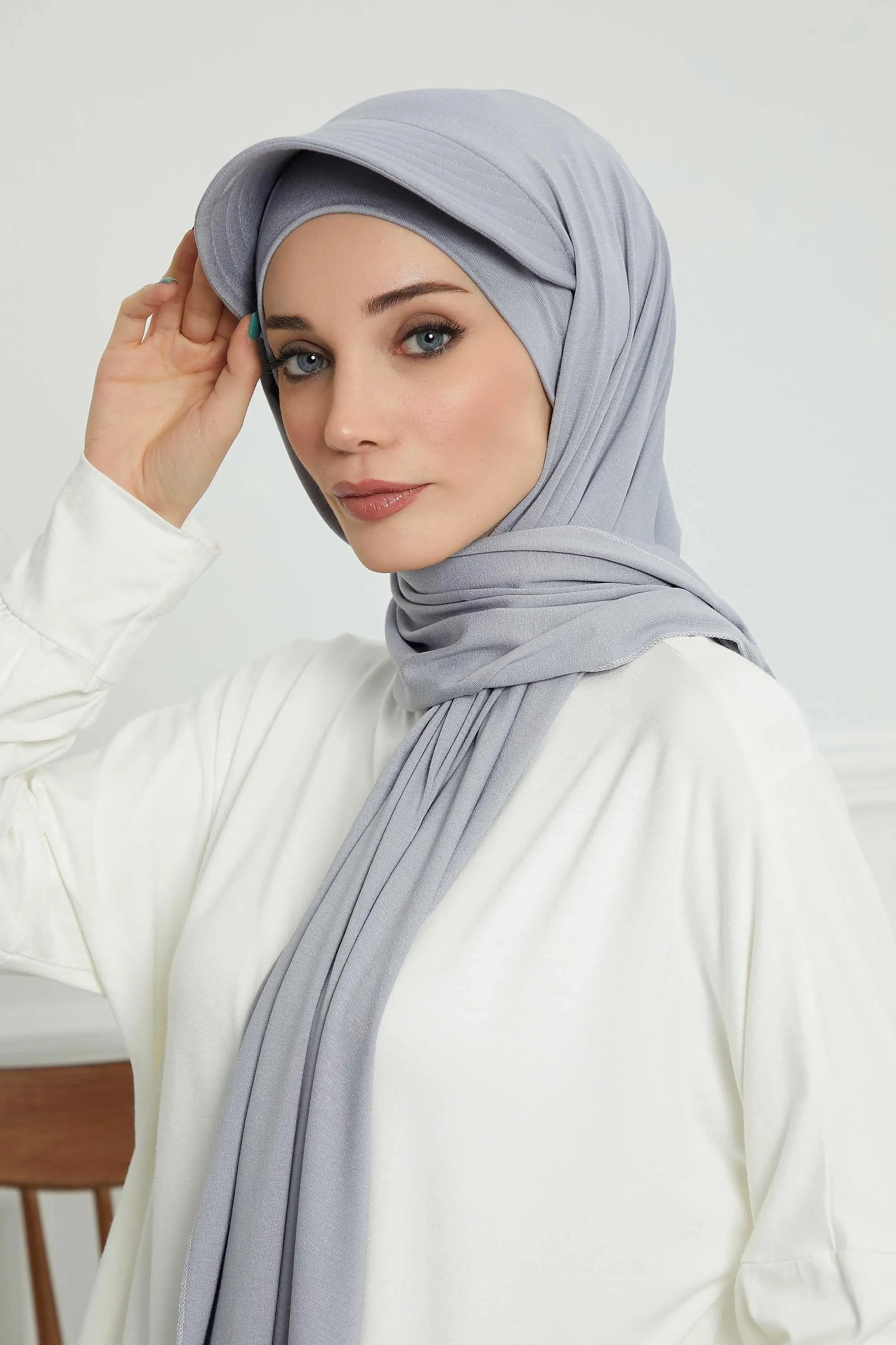 Instant Cotton Shawl Newsboy Scarves 95% Cotton Bandana Women's Cap Turban Visor Stylish Hijab Hat Turban Head Wraps,SS-1