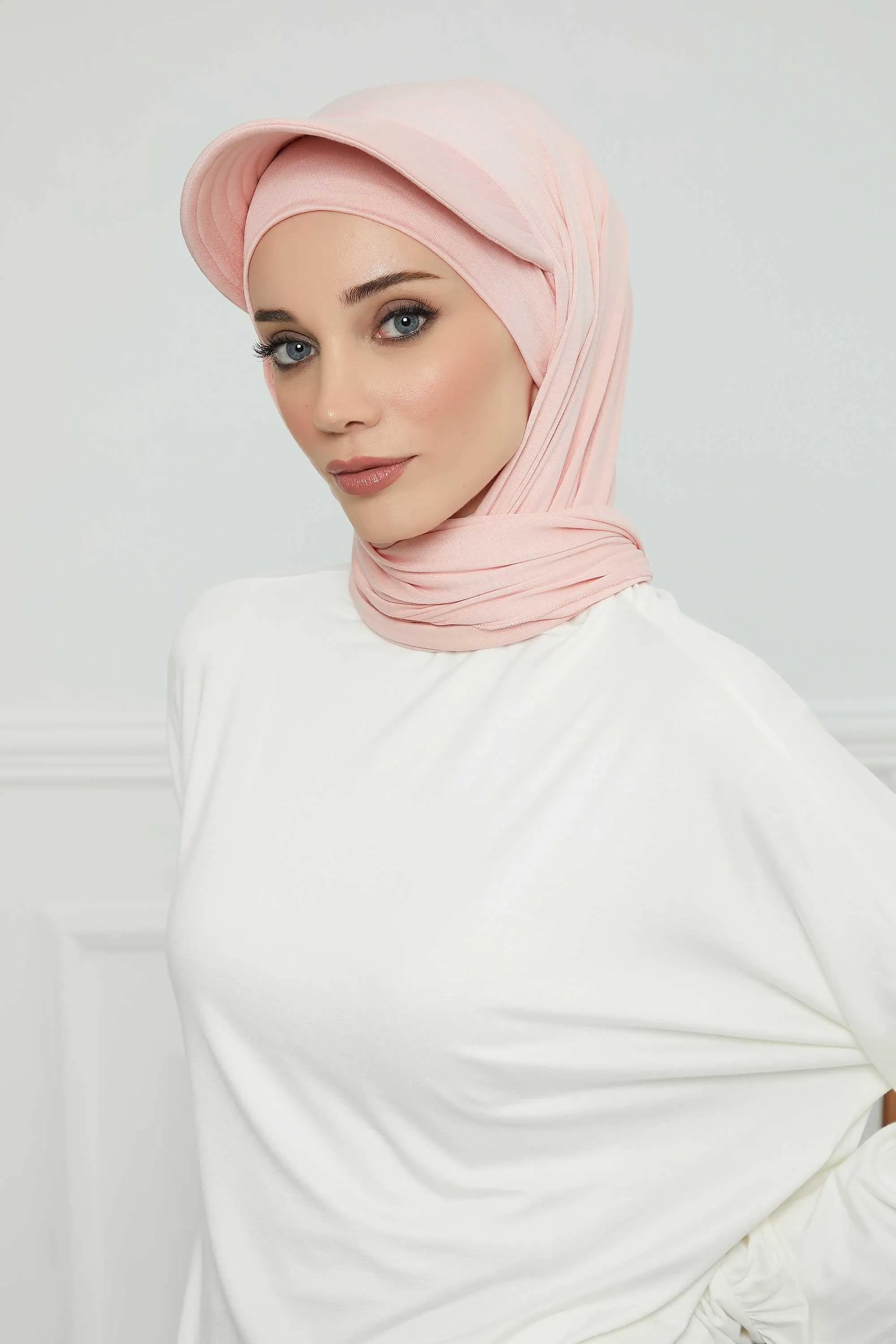 Instant Cotton Shawl Newsboy Scarves 95% Cotton Bandana Women's Cap Turban Visor Stylish Hijab Hat Turban Head Wraps,SS-1