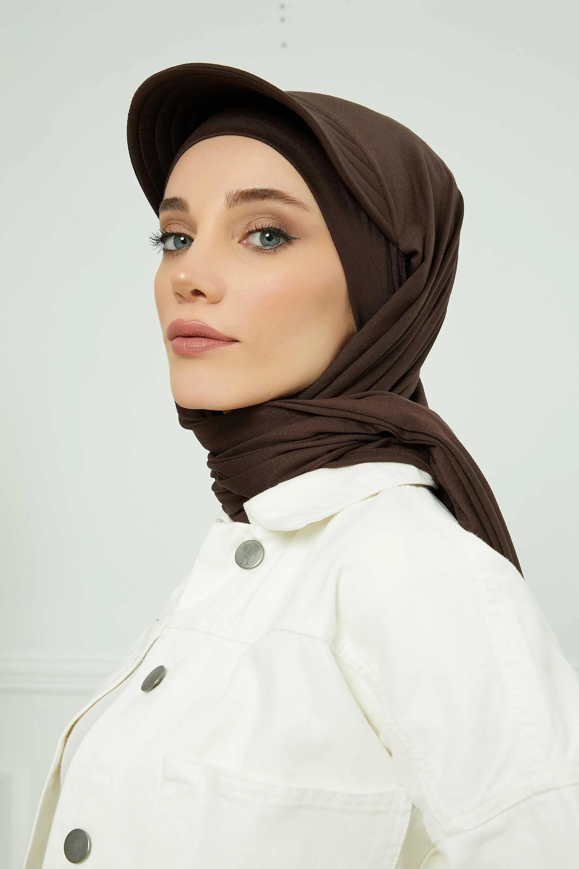 Instant Cotton Shawl Newsboy Scarves 95% Cotton Bandana Women's Cap Turban Visor Stylish Hijab Hat Turban Head Wraps,SS-1