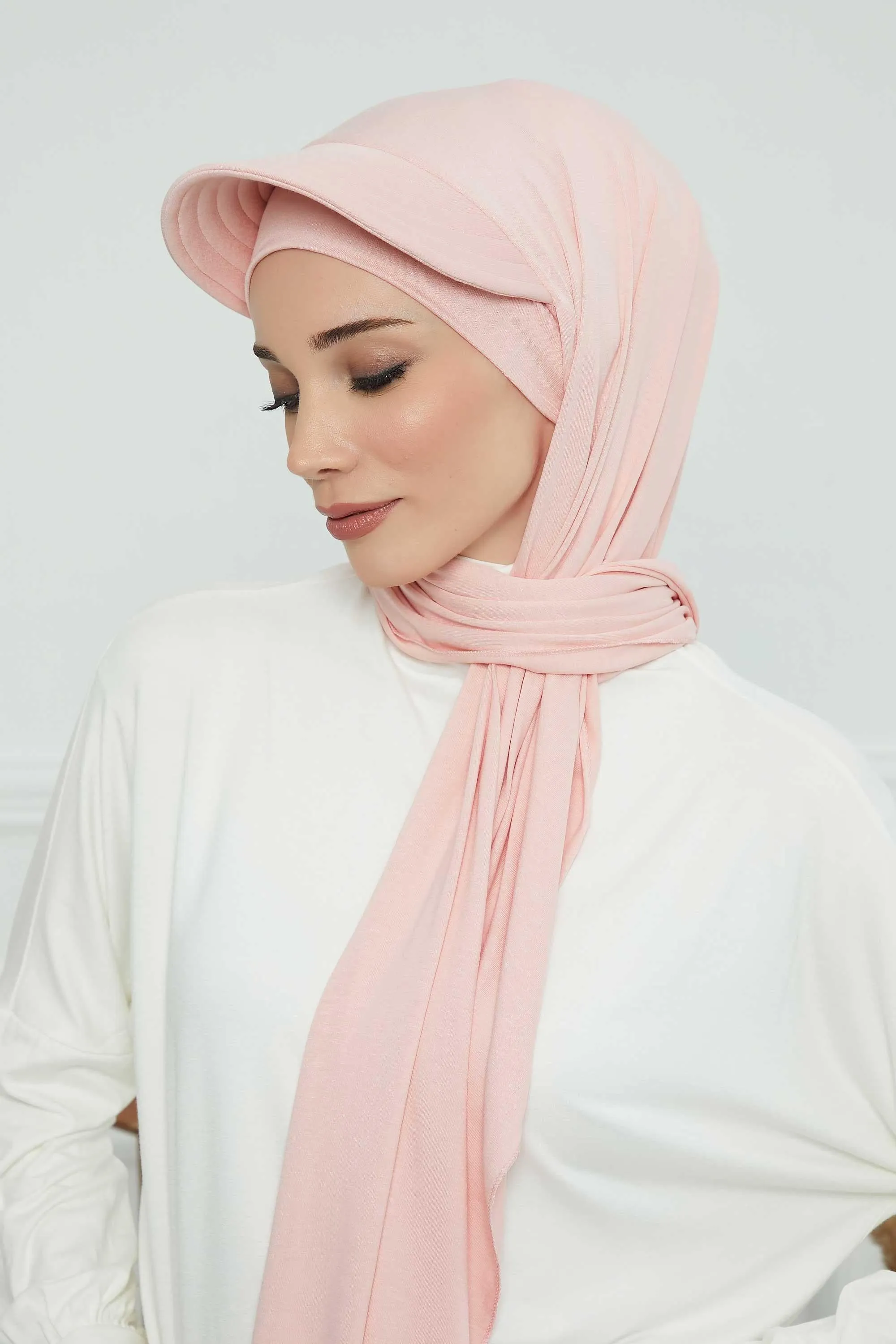 Instant Cotton Shawl Newsboy Scarves 95% Cotton Bandana Women's Cap Turban Visor Stylish Hijab Hat Turban Head Wraps,SS-1