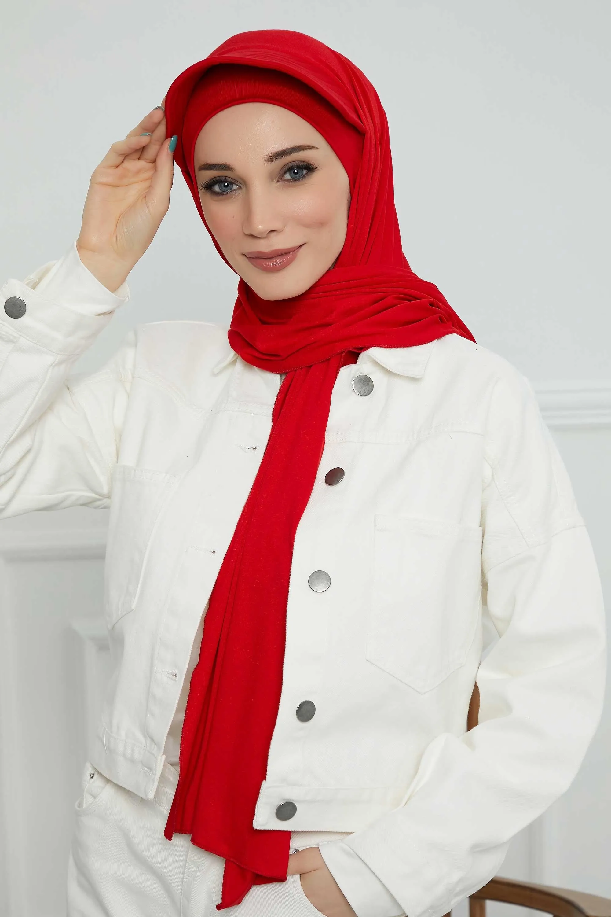 Instant Cotton Shawl Newsboy Scarves 95% Cotton Bandana Women's Cap Turban Visor Stylish Hijab Hat Turban Head Wraps,SS-1