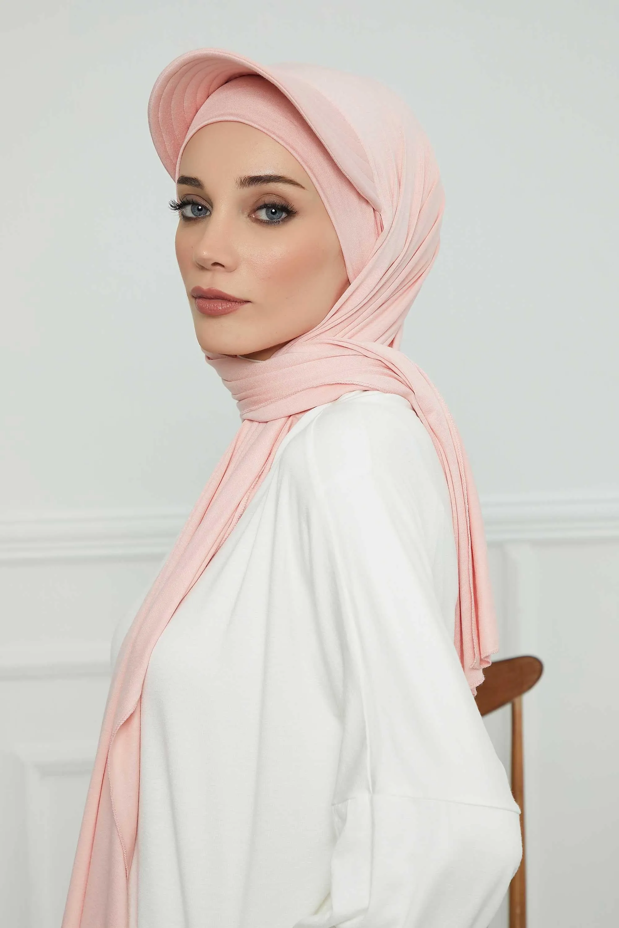 Instant Cotton Shawl Newsboy Scarves 95% Cotton Bandana Women's Cap Turban Visor Stylish Hijab Hat Turban Head Wraps,SS-1