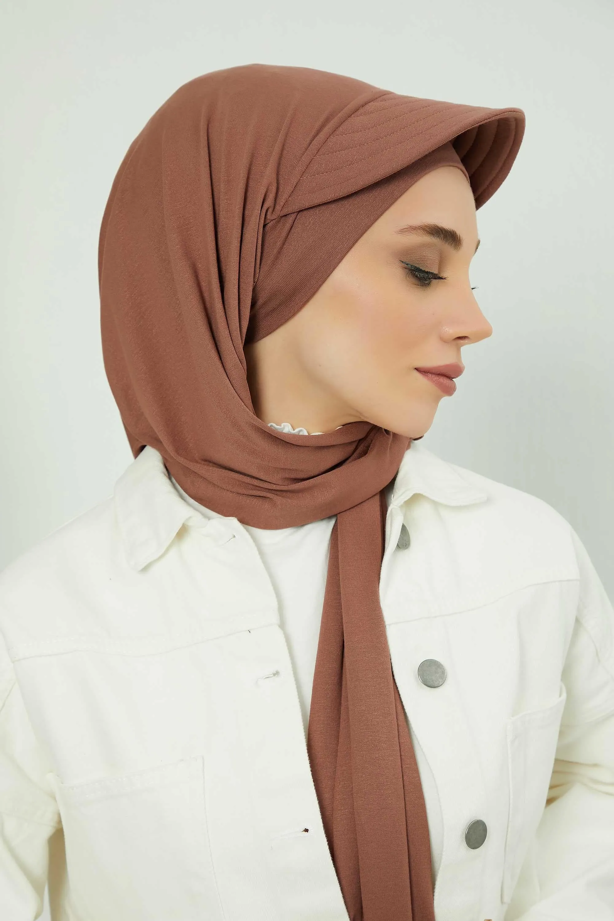 Instant Cotton Shawl Newsboy Scarves 95% Cotton Bandana Women's Cap Turban Visor Stylish Hijab Hat Turban Head Wraps,SS-1