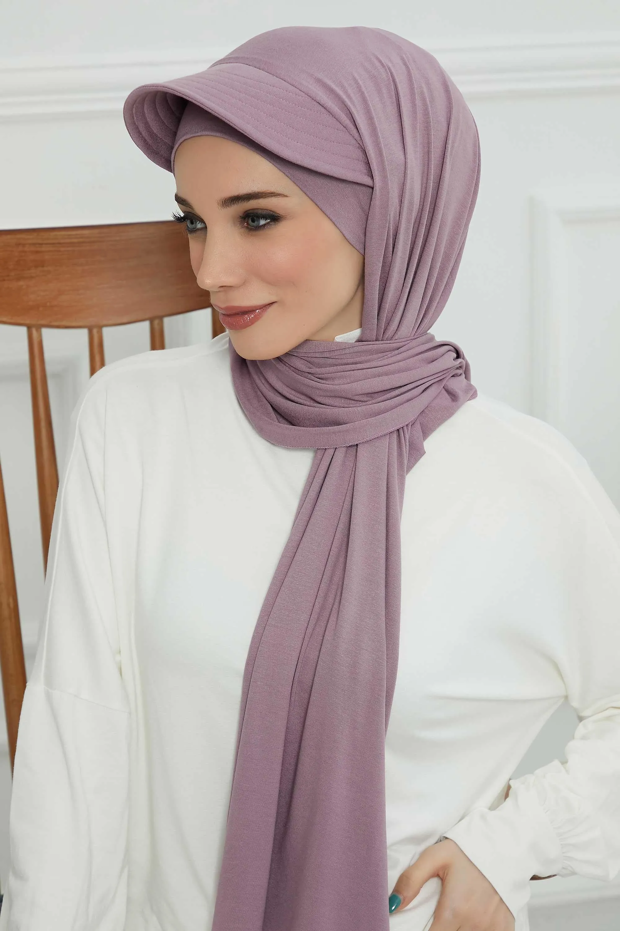 Instant Cotton Shawl Newsboy Scarves 95% Cotton Bandana Women's Cap Turban Visor Stylish Hijab Hat Turban Head Wraps,SS-1