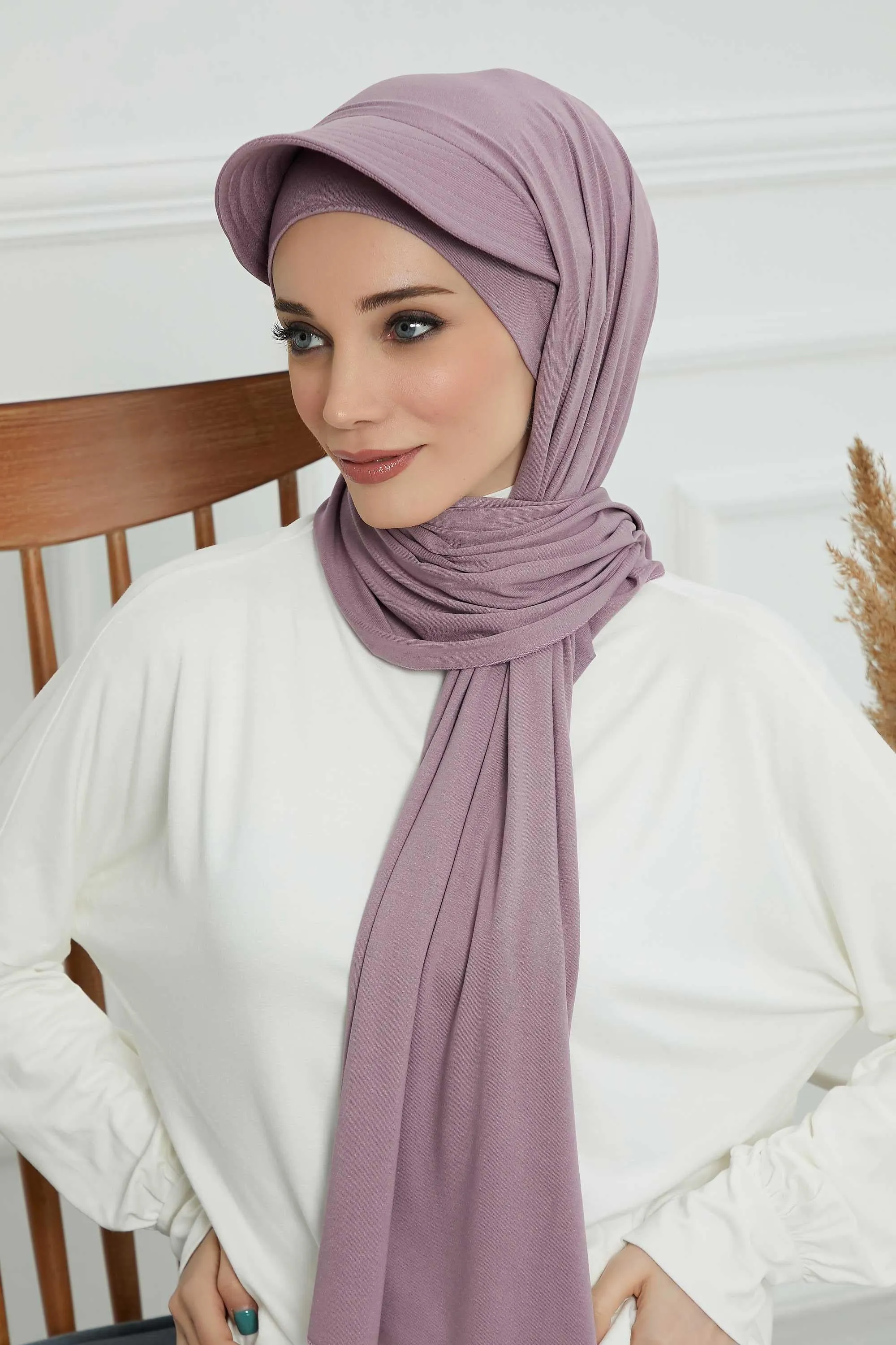 Instant Cotton Shawl Newsboy Scarves 95% Cotton Bandana Women's Cap Turban Visor Stylish Hijab Hat Turban Head Wraps,SS-1