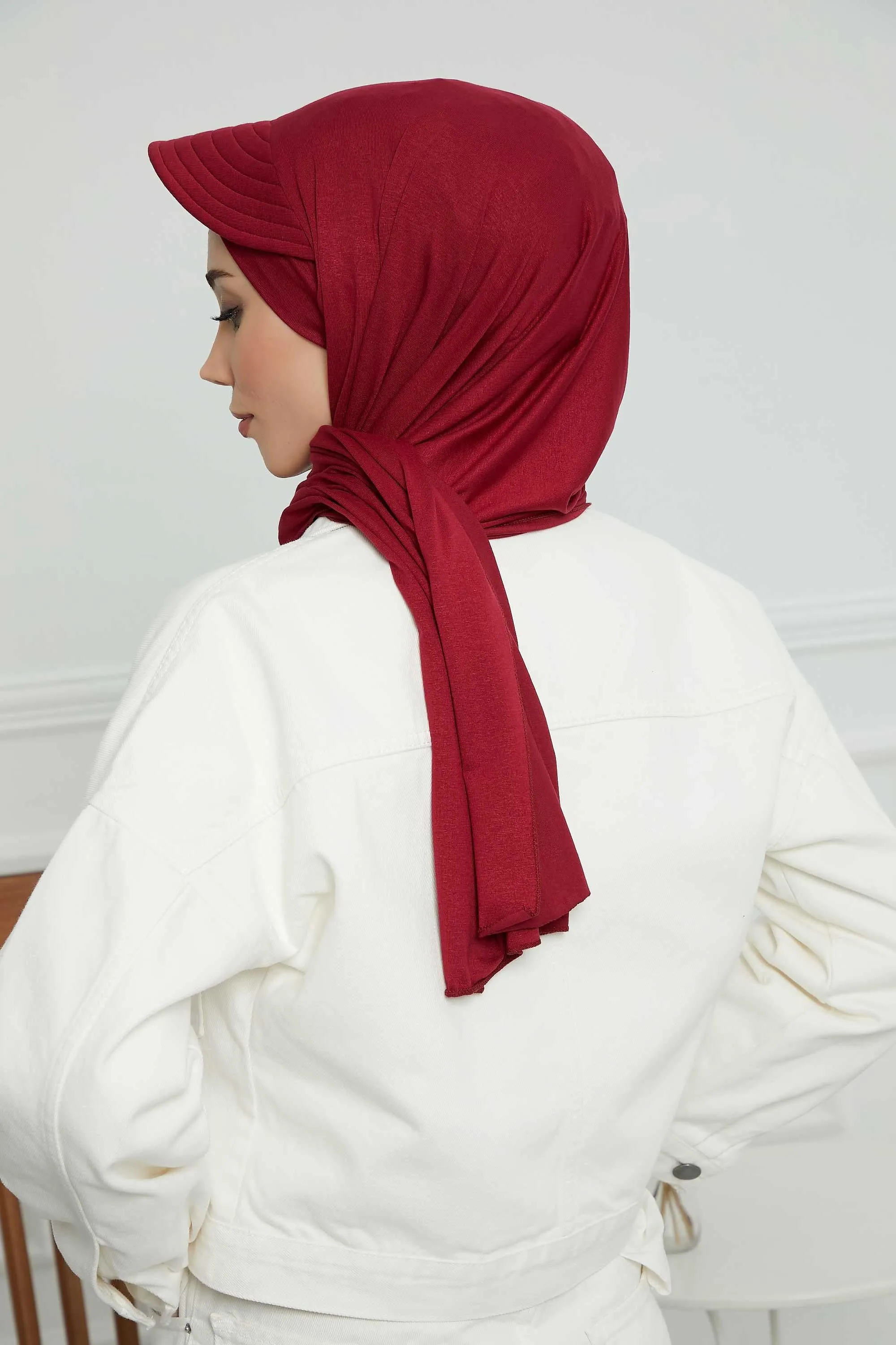 Instant Cotton Shawl Newsboy Scarves 95% Cotton Bandana Women's Cap Turban Visor Stylish Hijab Hat Turban Head Wraps,SS-1