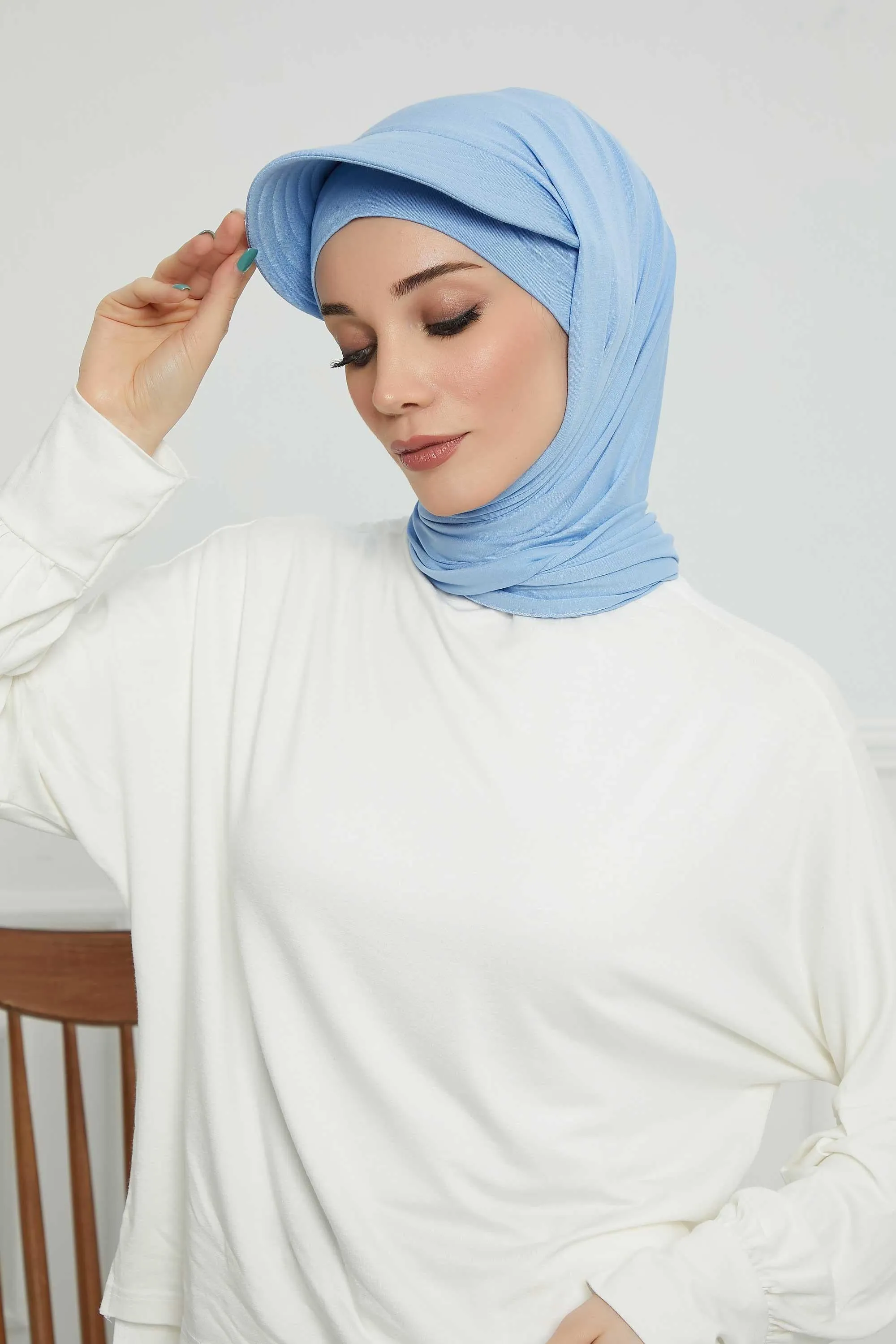 Instant Cotton Shawl Newsboy Scarves 95% Cotton Bandana Women's Cap Turban Visor Stylish Hijab Hat Turban Head Wraps,SS-1