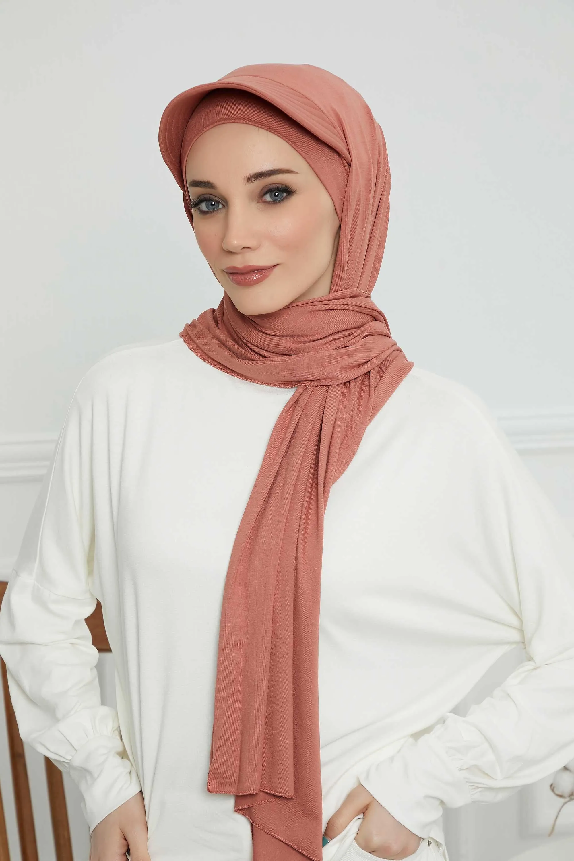 Instant Cotton Shawl Newsboy Scarves 95% Cotton Bandana Women's Cap Turban Visor Stylish Hijab Hat Turban Head Wraps,SS-1