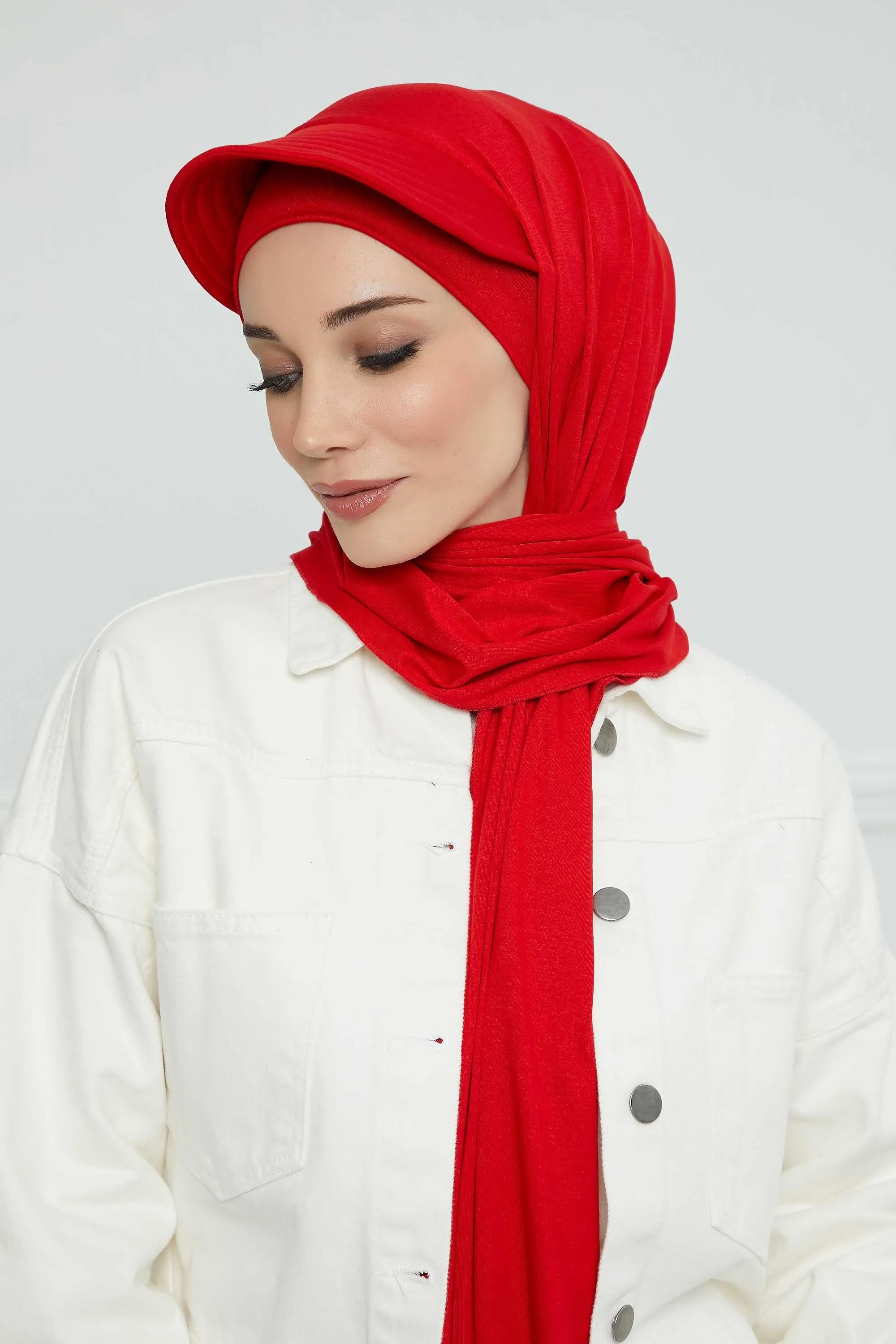 Instant Cotton Shawl Newsboy Scarves 95% Cotton Bandana Women's Cap Turban Visor Stylish Hijab Hat Turban Head Wraps,SS-1