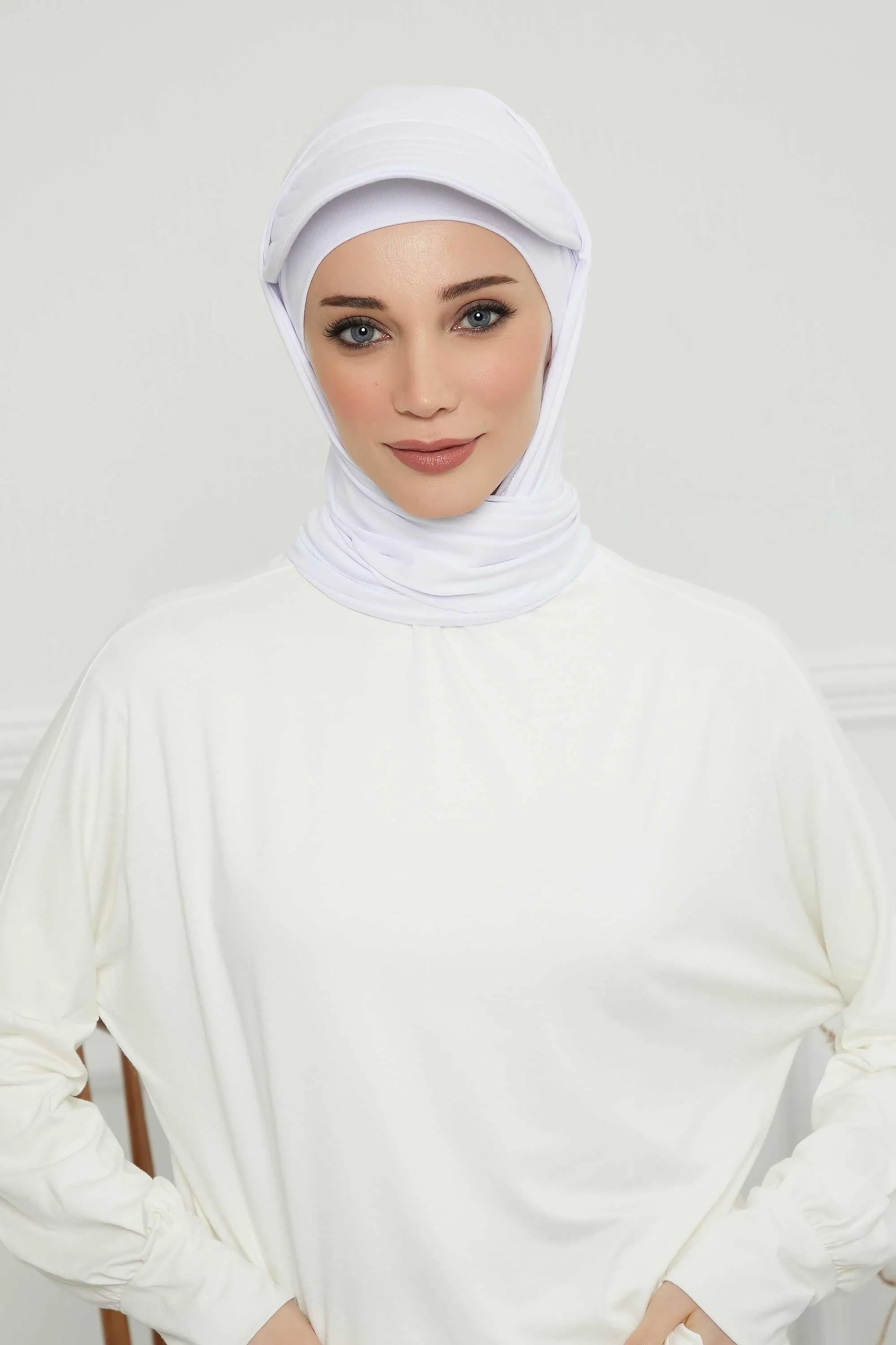 Instant Cotton Shawl Newsboy Scarves 95% Cotton Bandana Women's Cap Turban Visor Stylish Hijab Hat Turban Head Wraps,SS-1