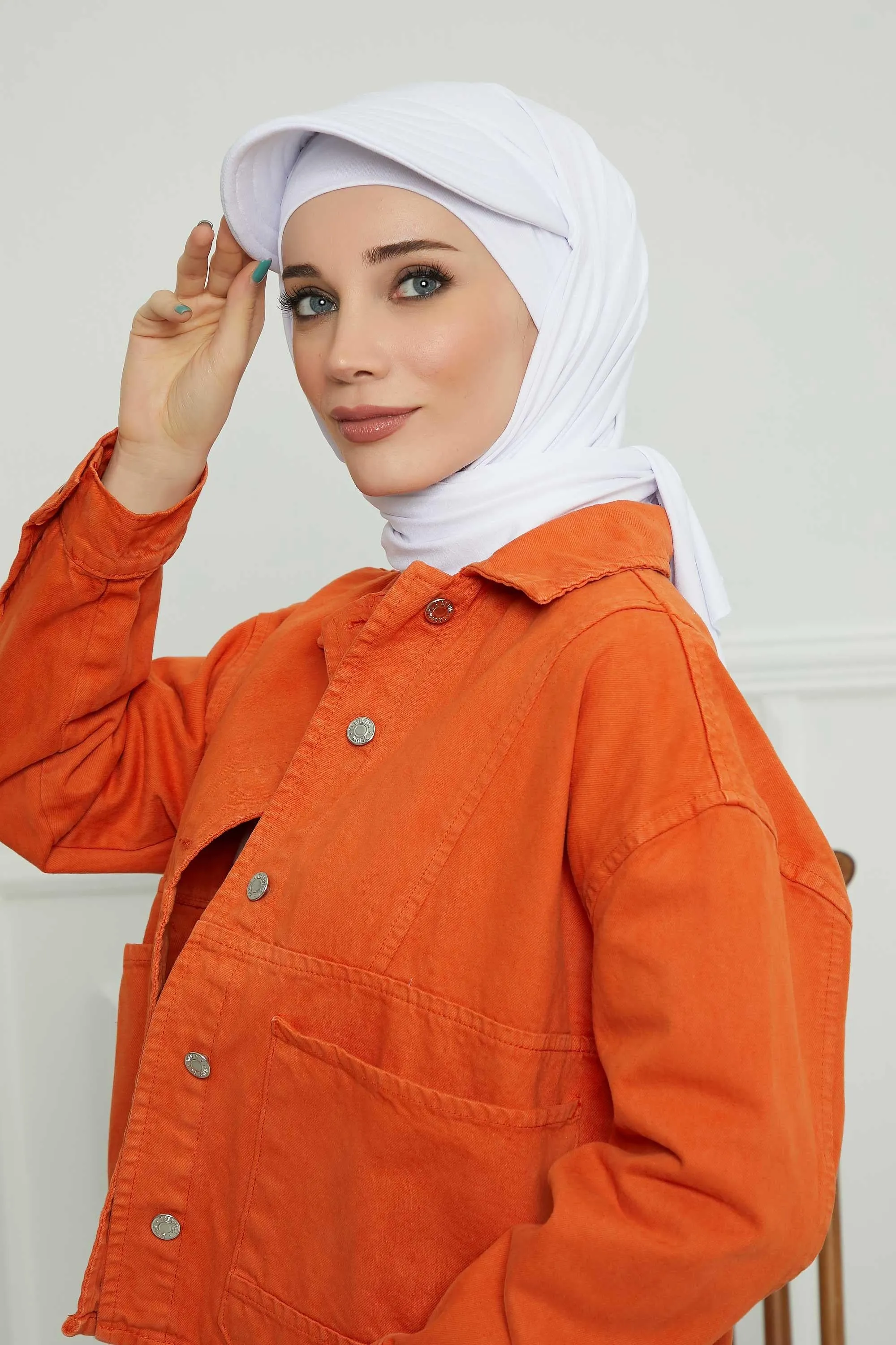 Instant Cotton Shawl Newsboy Scarves 95% Cotton Bandana Women's Cap Turban Visor Stylish Hijab Hat Turban Head Wraps,SS-1