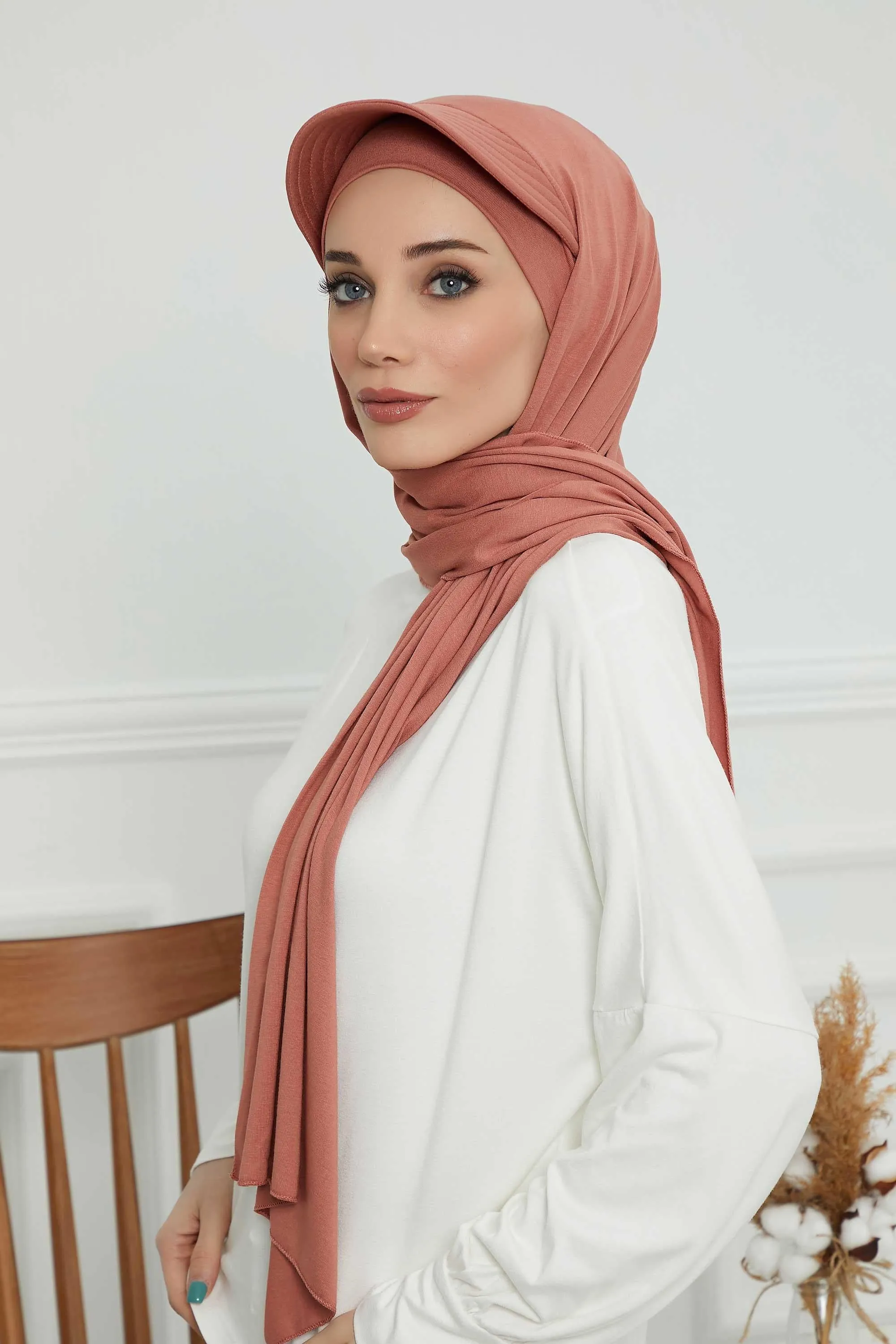 Instant Cotton Shawl Newsboy Scarves 95% Cotton Bandana Women's Cap Turban Visor Stylish Hijab Hat Turban Head Wraps,SS-1