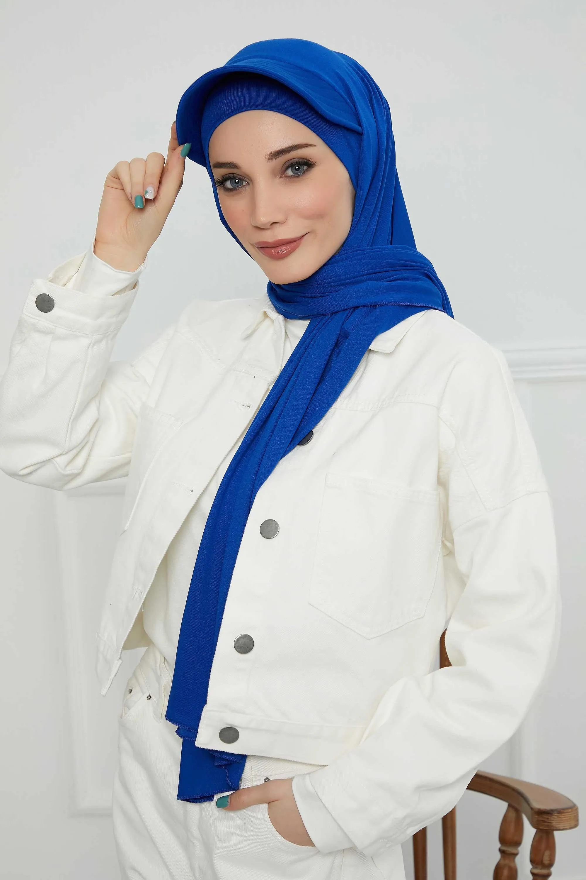 Instant Cotton Shawl Newsboy Scarves 95% Cotton Bandana Women's Cap Turban Visor Stylish Hijab Hat Turban Head Wraps,SS-1