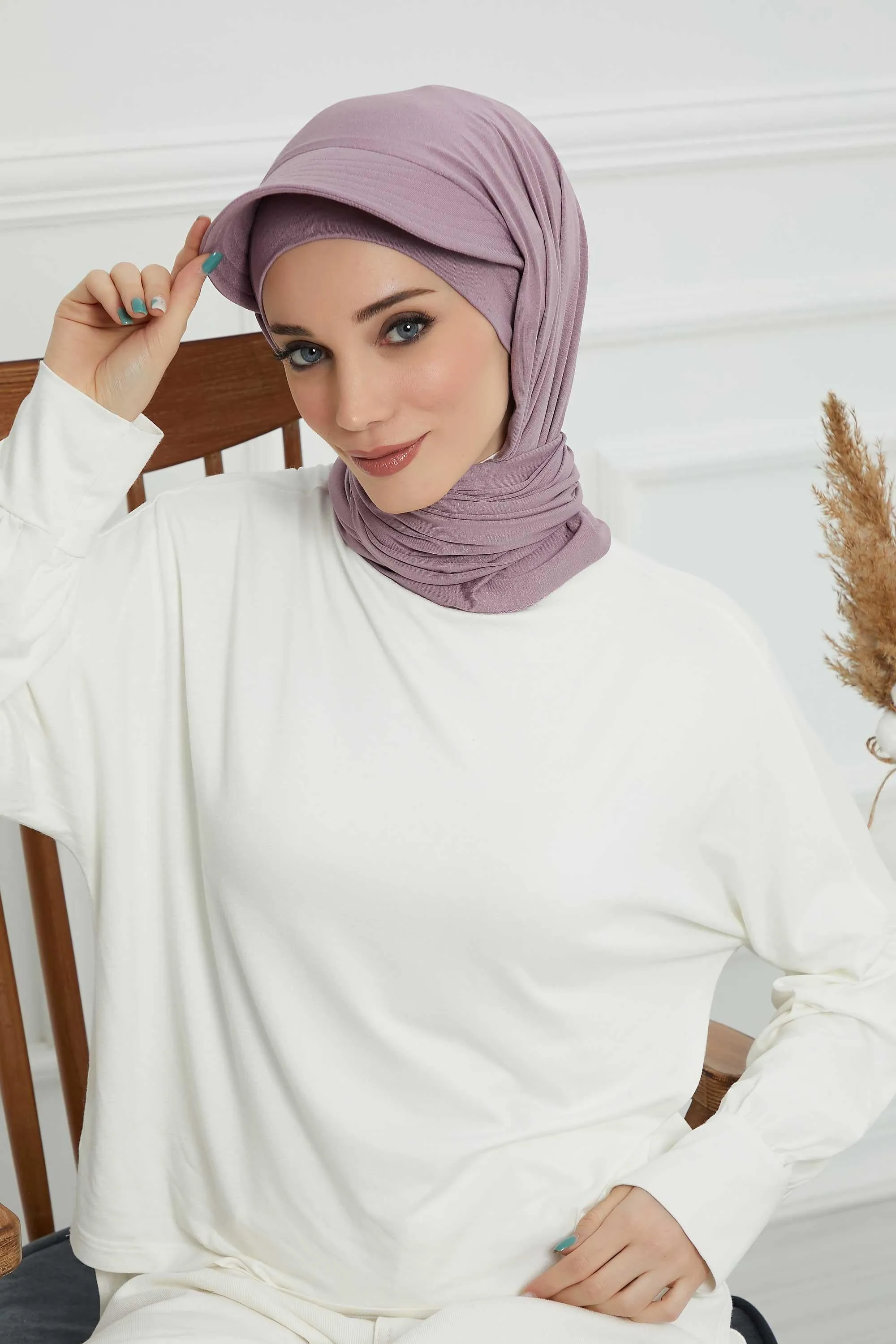 Instant Cotton Shawl Newsboy Scarves 95% Cotton Bandana Women's Cap Turban Visor Stylish Hijab Hat Turban Head Wraps,SS-1