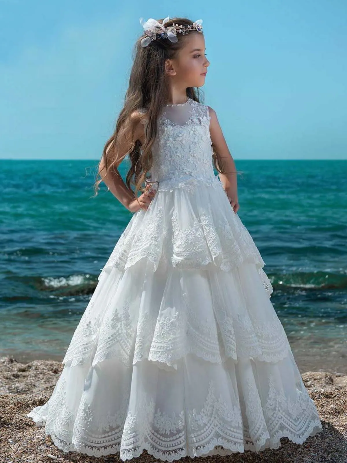 Lil' Empress Tiered Communion Gown