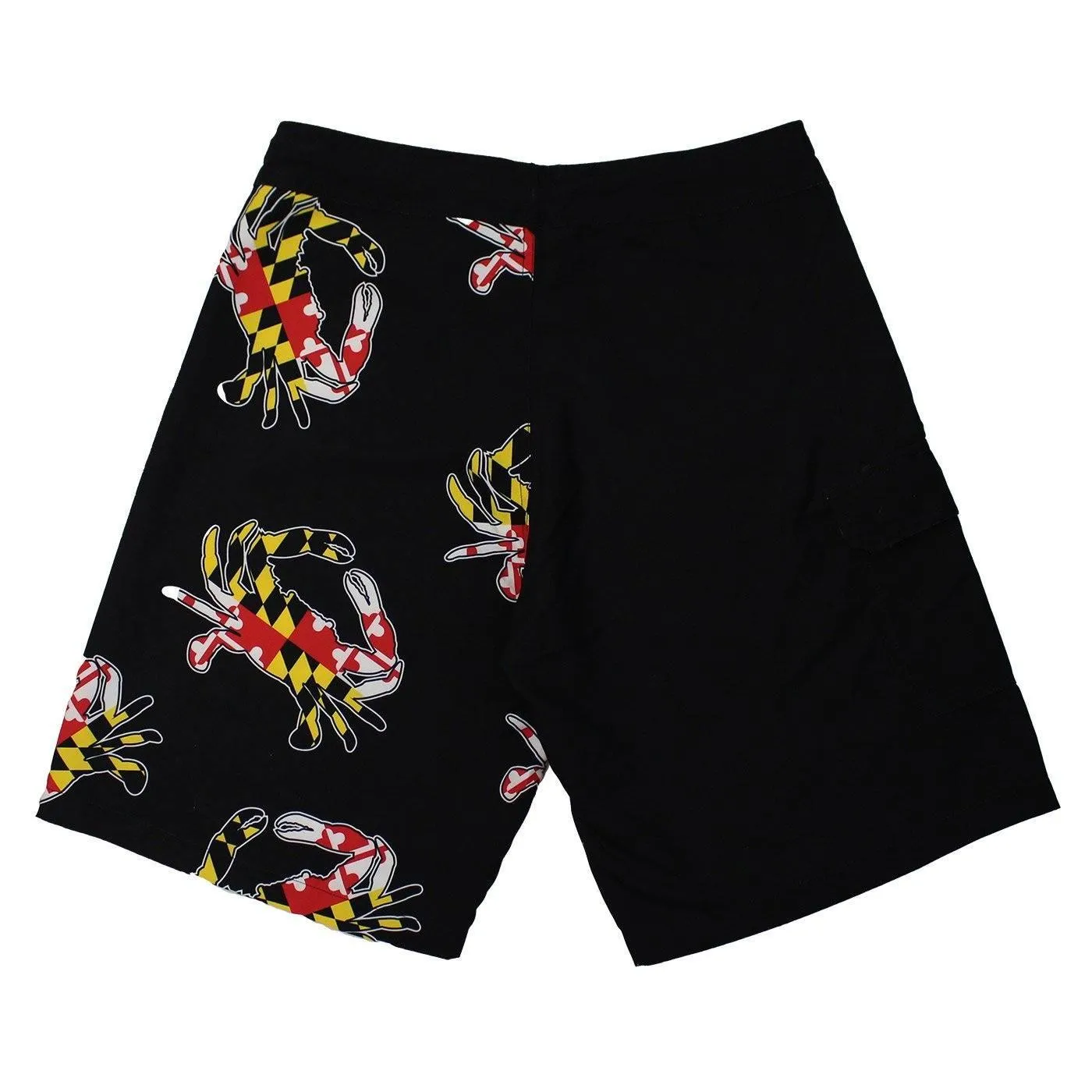 Maryland Full Flag Crab (Black) / Board Shorts