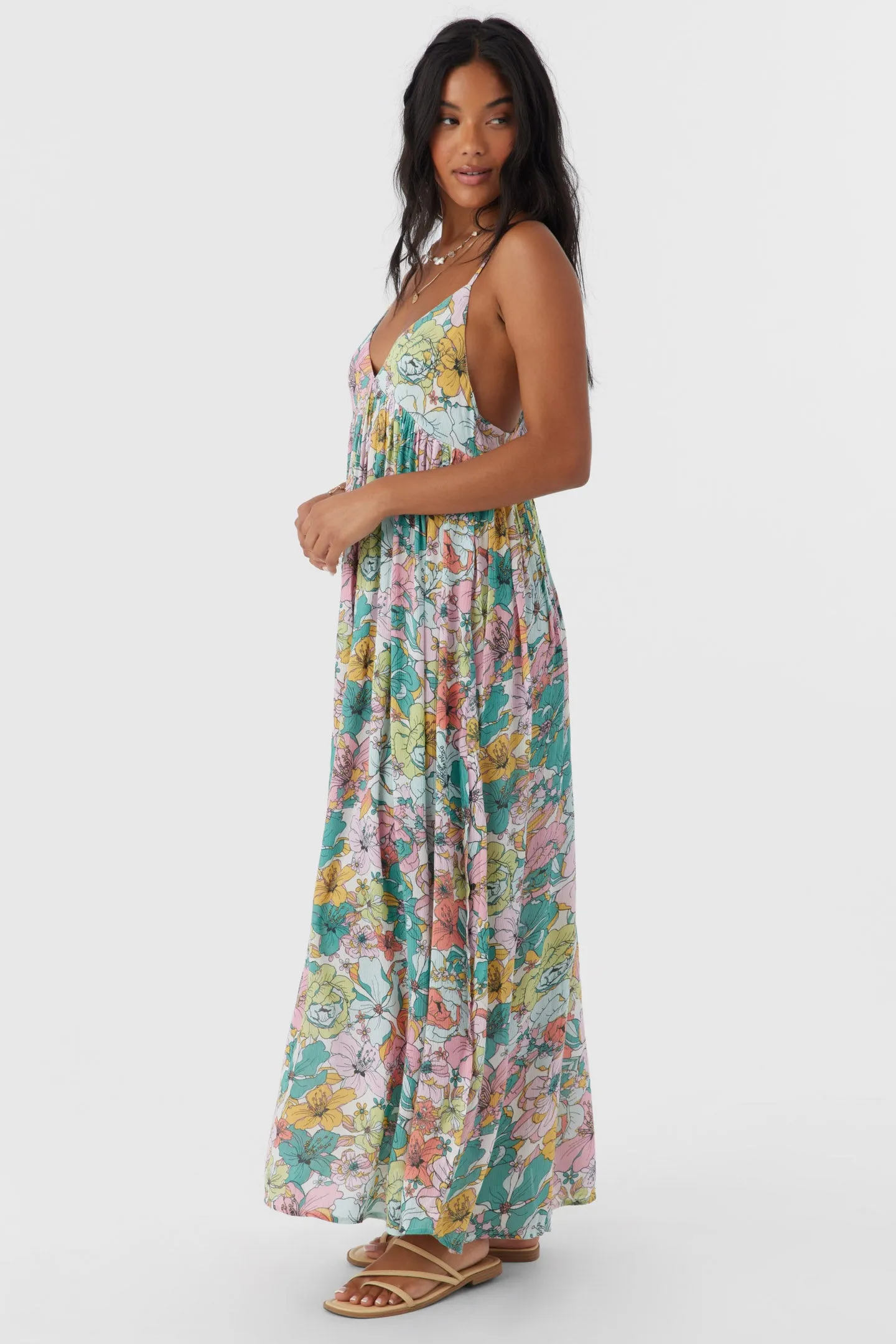 MEL MAXI JANIS FLORAL SWIM COVER-UP DRESS