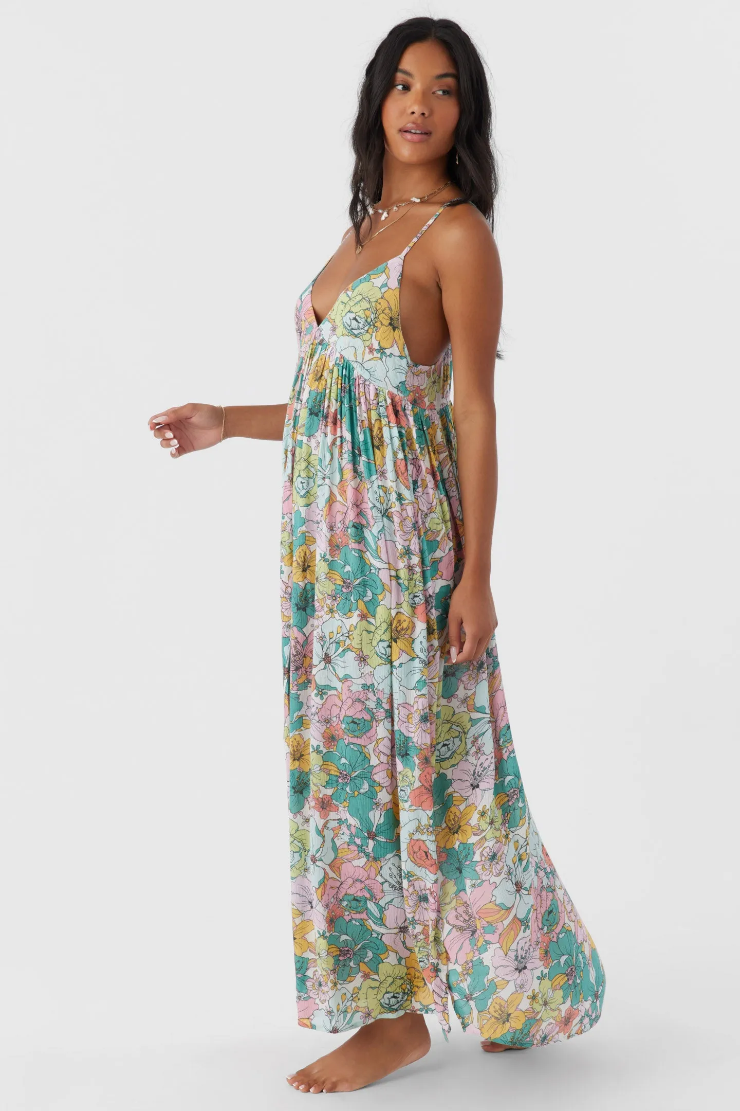 MEL MAXI JANIS FLORAL SWIM COVER-UP DRESS