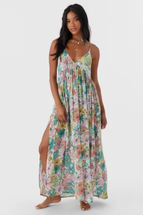 MEL MAXI JANIS FLORAL SWIM COVER-UP DRESS