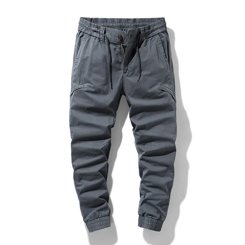 Men's Cargo Pants Multi Pocket Drawstring Pants