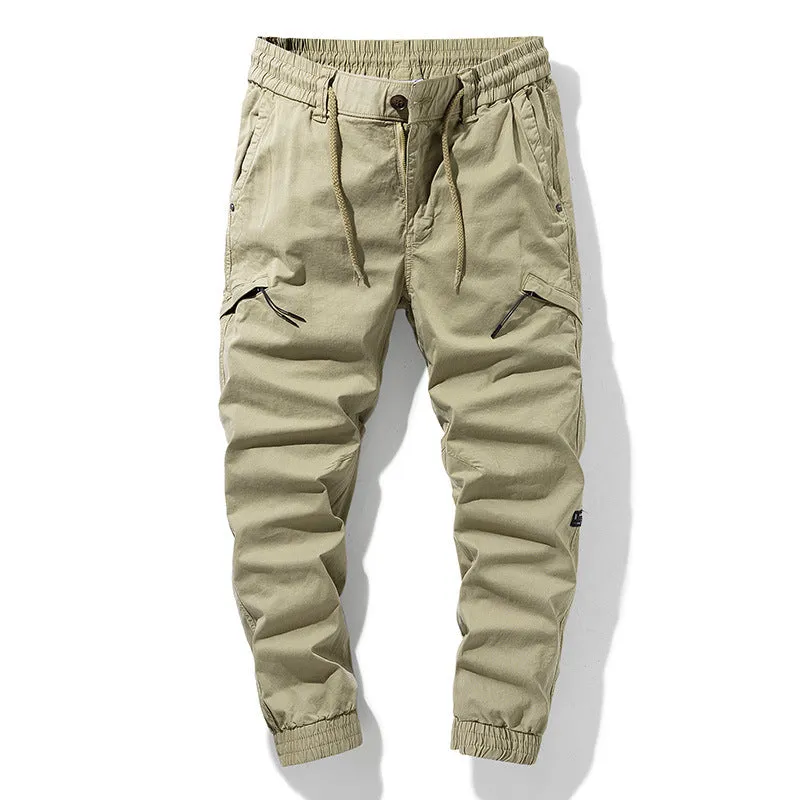 Men's Cargo Pants Multi Pocket Drawstring Pants