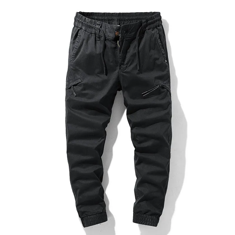 Men's Cargo Pants Multi Pocket Drawstring Pants