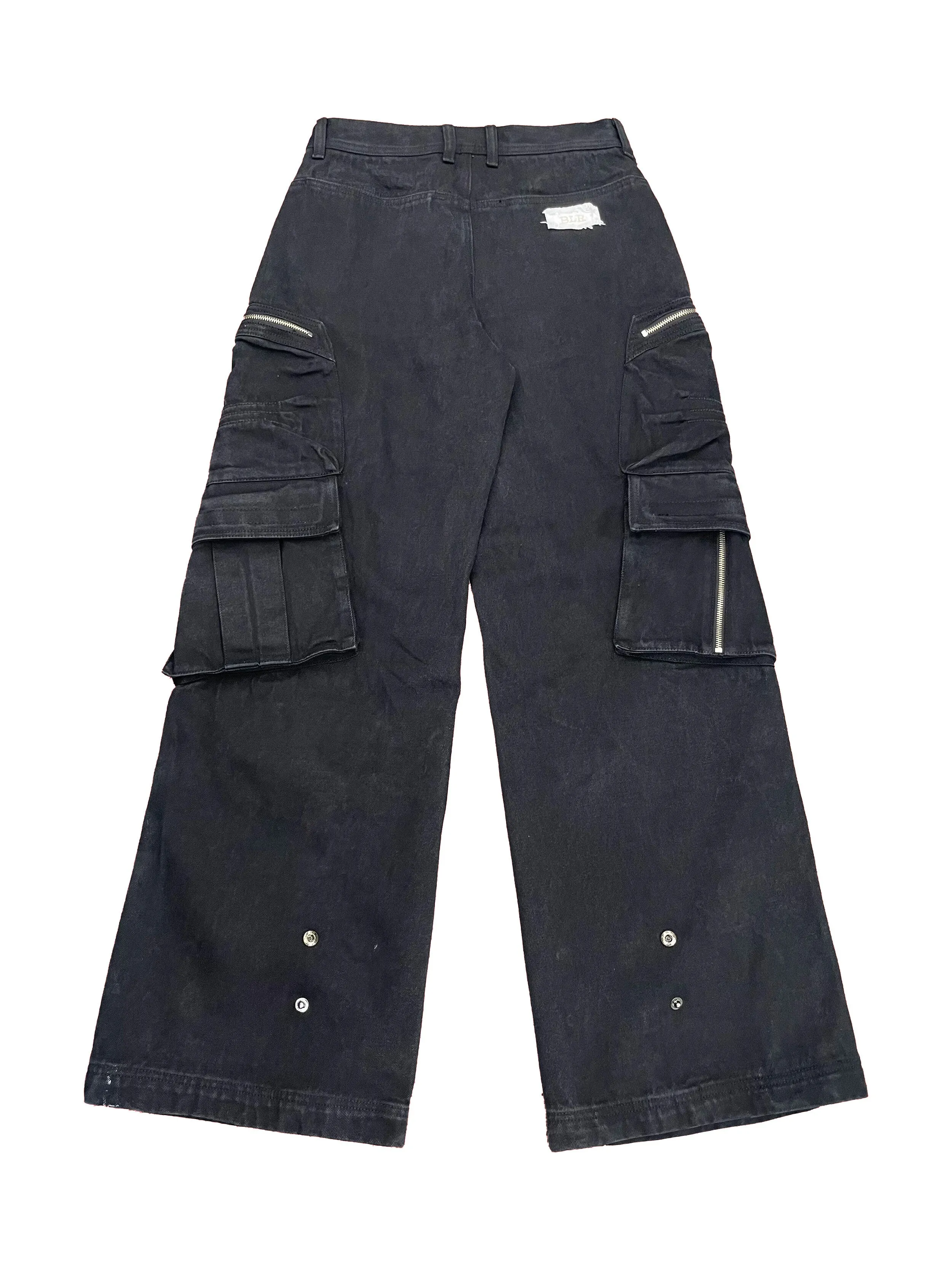 Multi pocket cargo denim pants